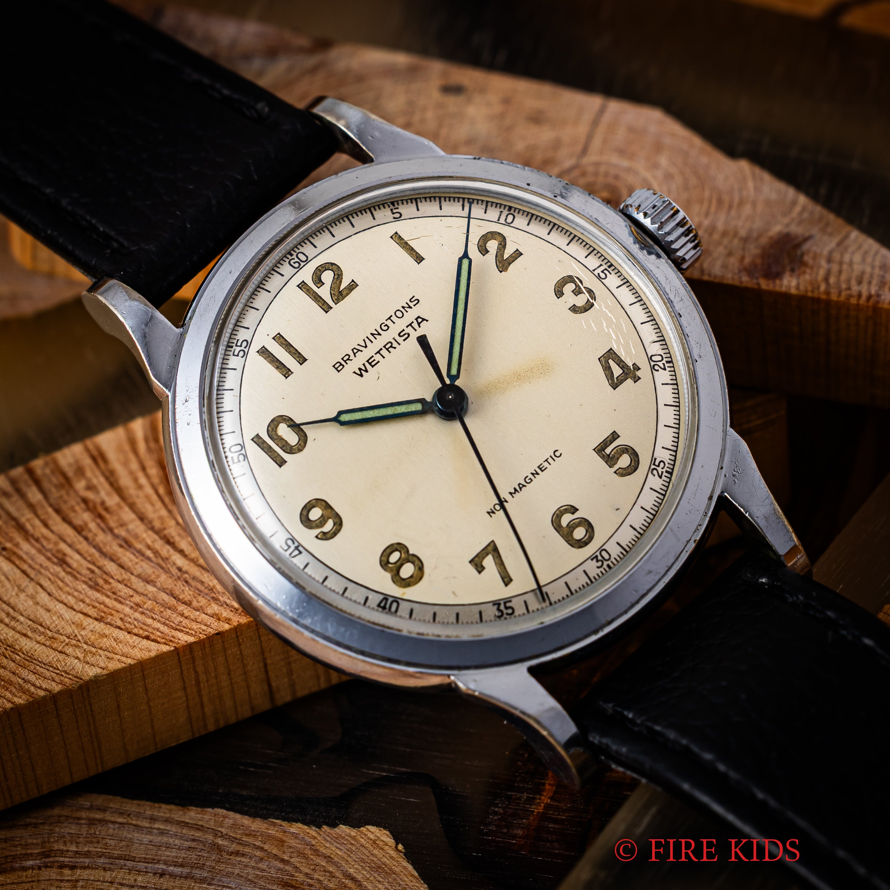 BRAVINGTONS デニソンケース アラビアダイヤル 1940年代製 センターセコンド