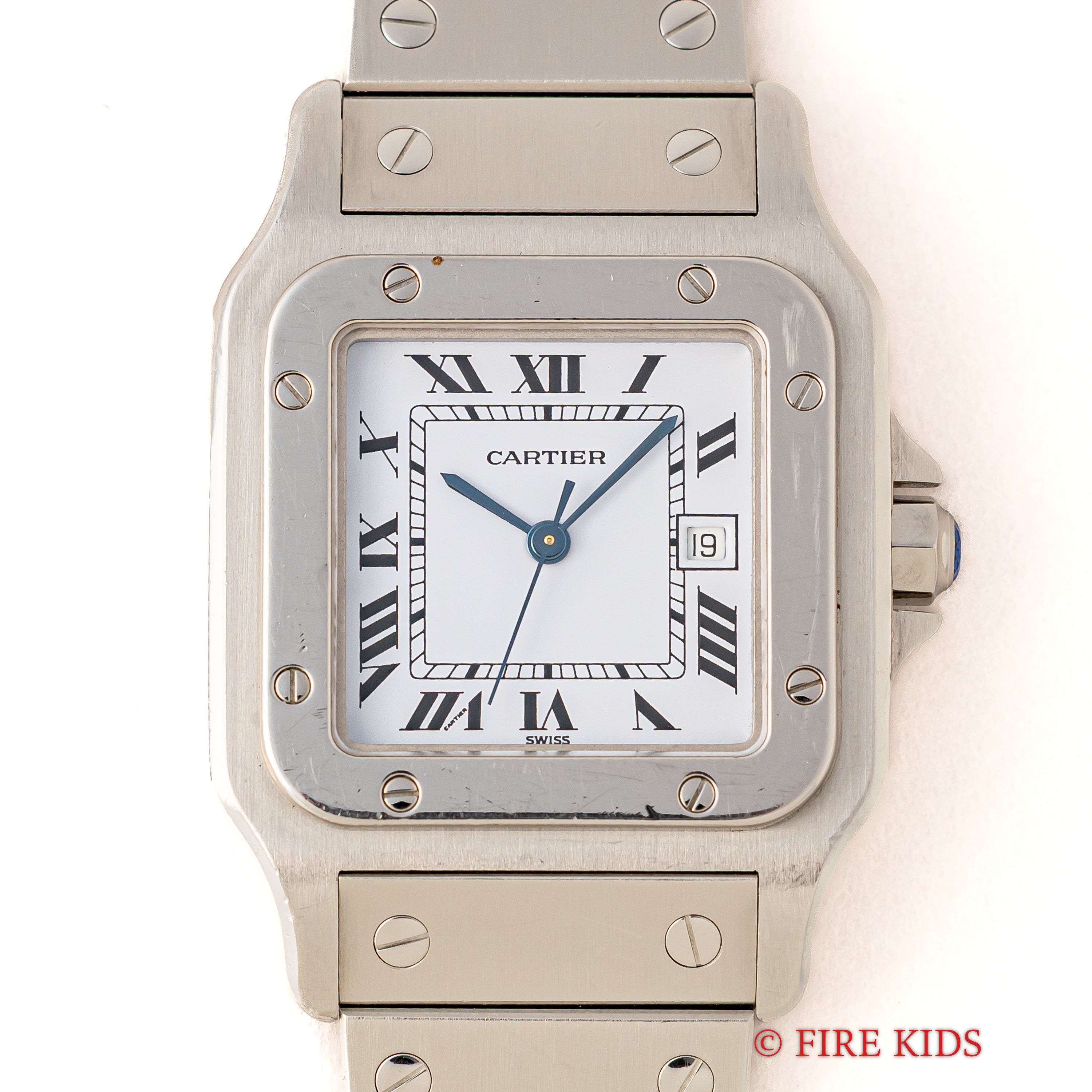 カルティエ サントス LMサイズ 1988年販売ギャラ Ref.2960 ステンレスケース 自動巻き 箱・ギャラ付