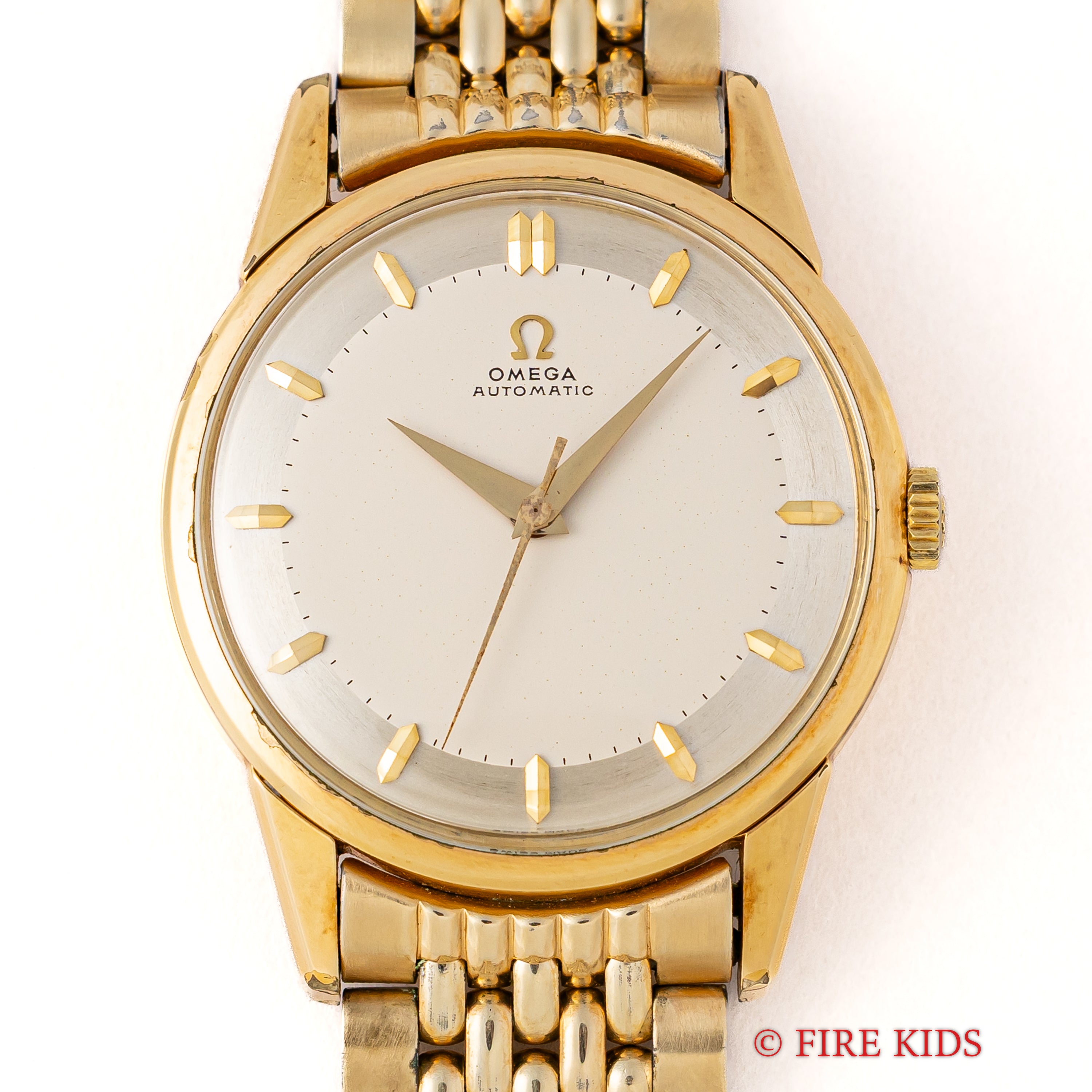 オメガ 1958年製 オートマチックGPケース 全回転ローター自動巻 Cal.501 純正GPブレス