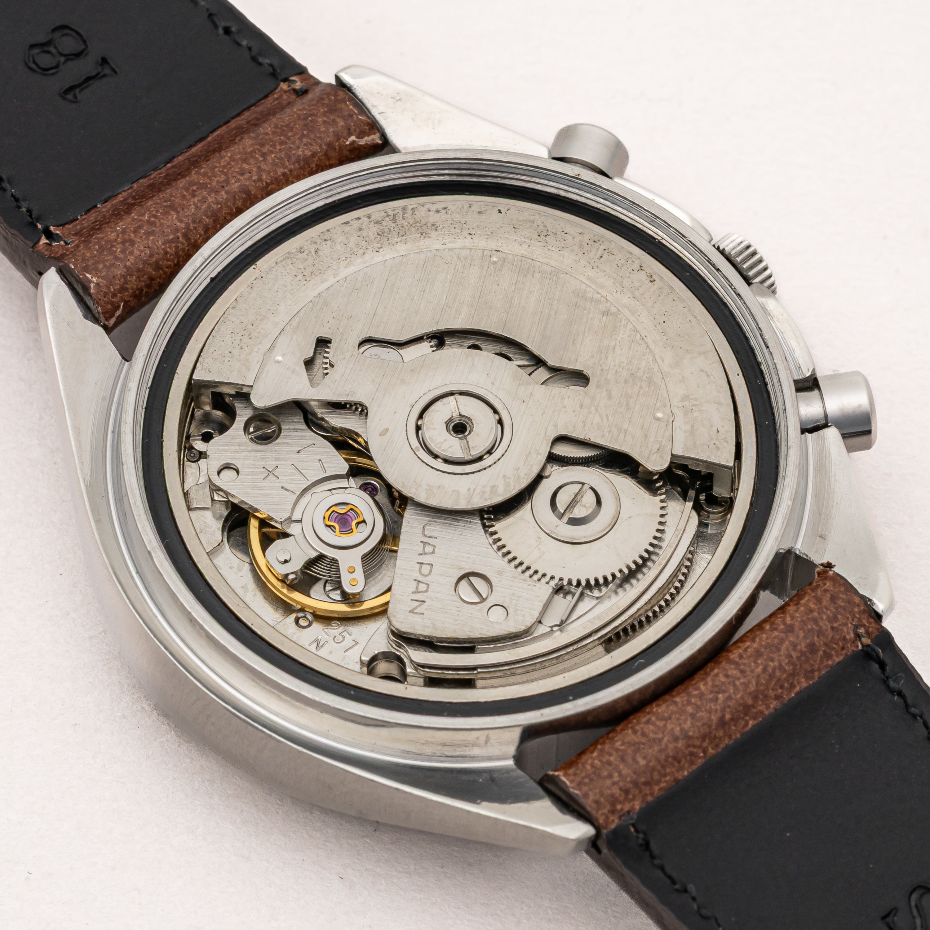 セイコー 自動巻クロノグラフ シングルパンダ1971年製 Ref.7018-7000 フライバック