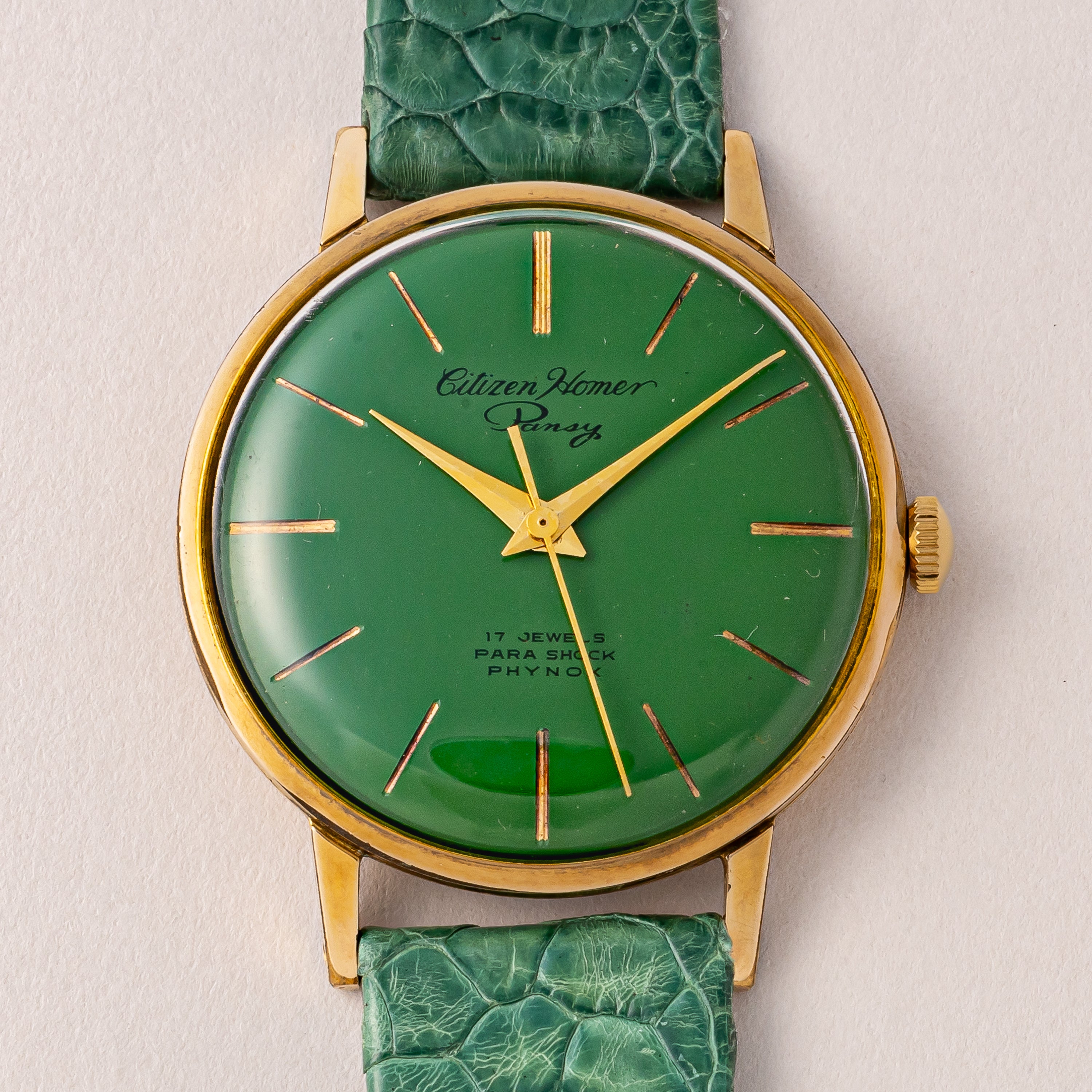 シチズン ホーマー パンジー 1963年製 C.G.Pケース オリジナルグリーンダイヤル