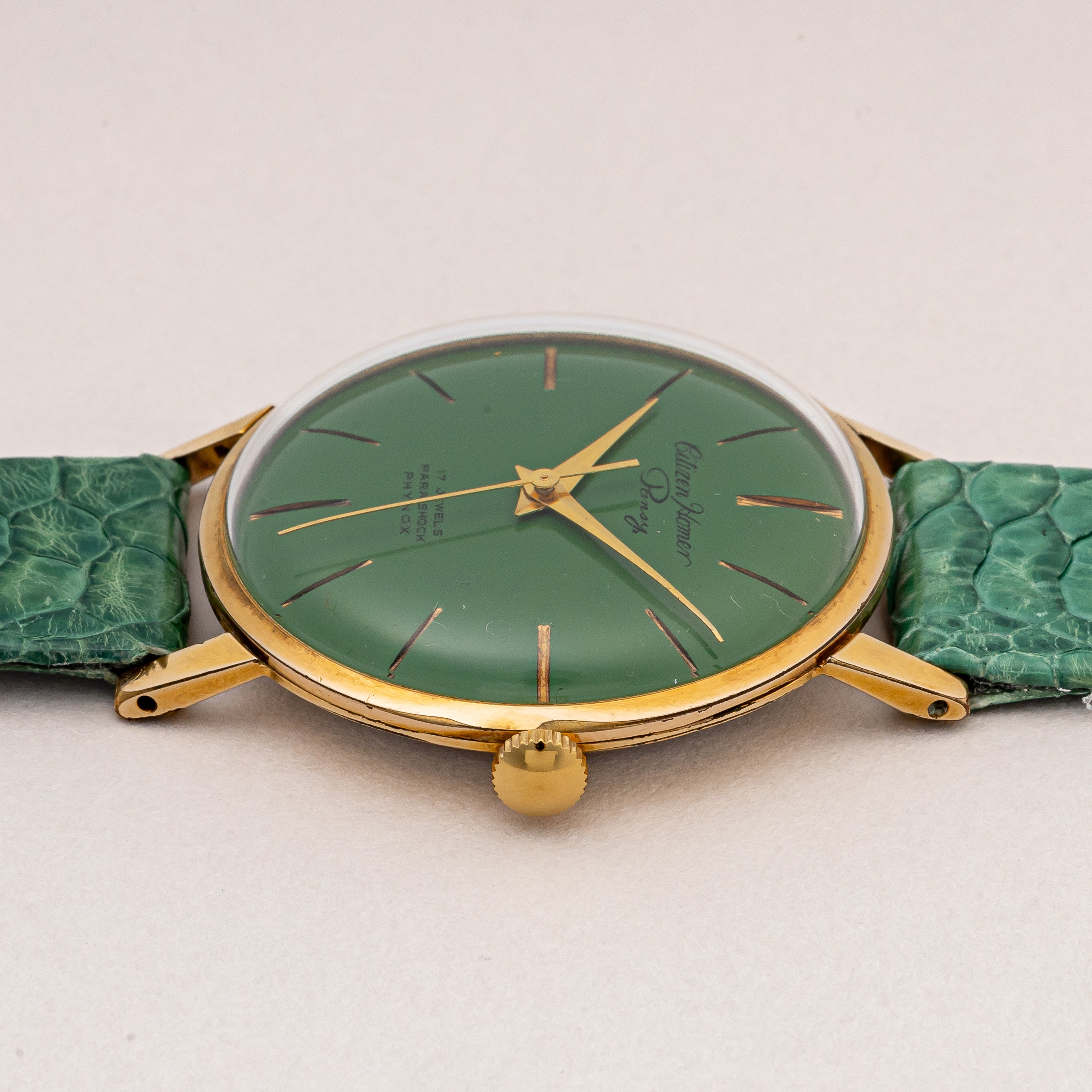 シチズン ホーマー パンジー 1963年製 C.G.Pケース オリジナルグリーンダイヤル