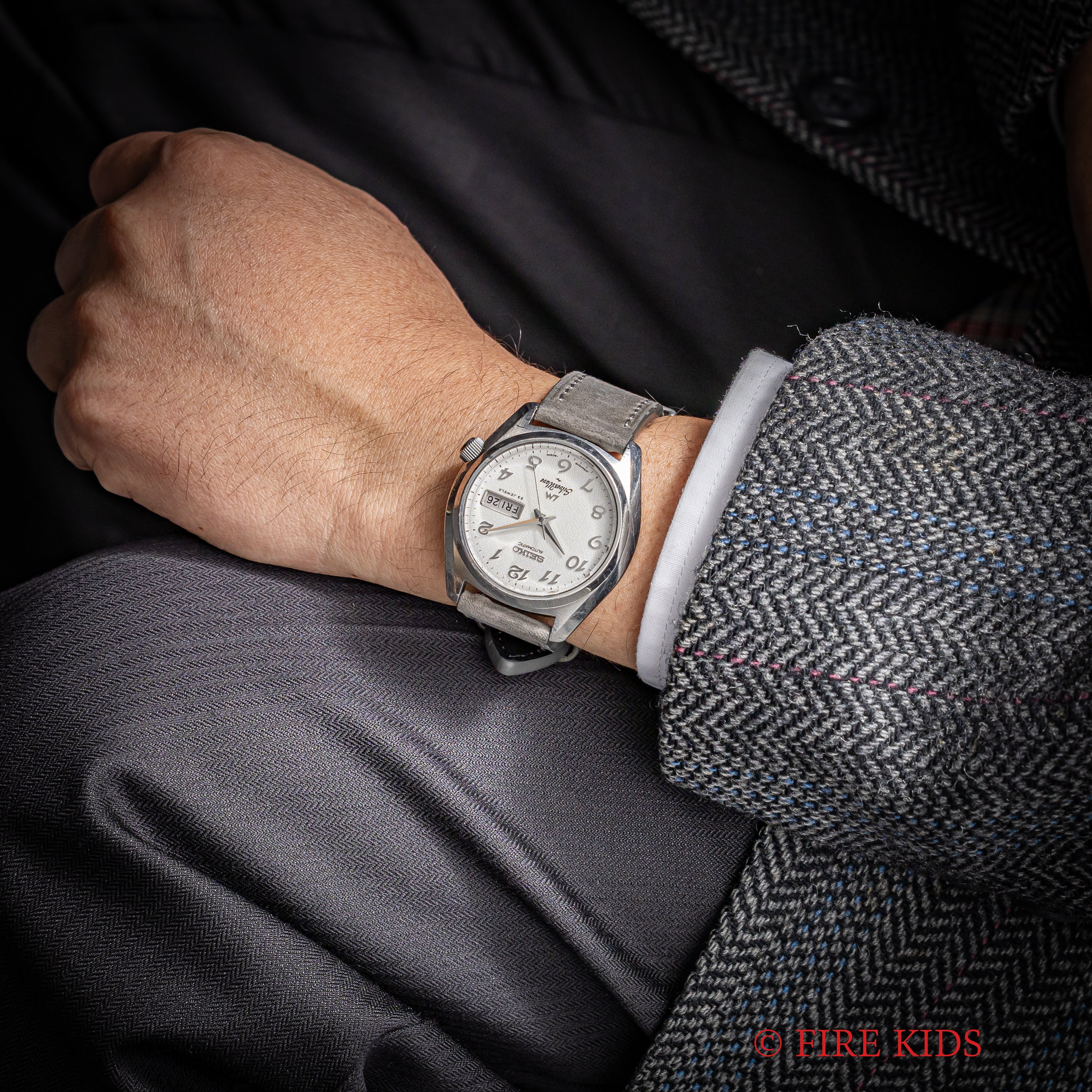 セイコー LM シルバーウェーブ 1976年製 アラビアダイヤル ねじ込みリューズ 自動巻