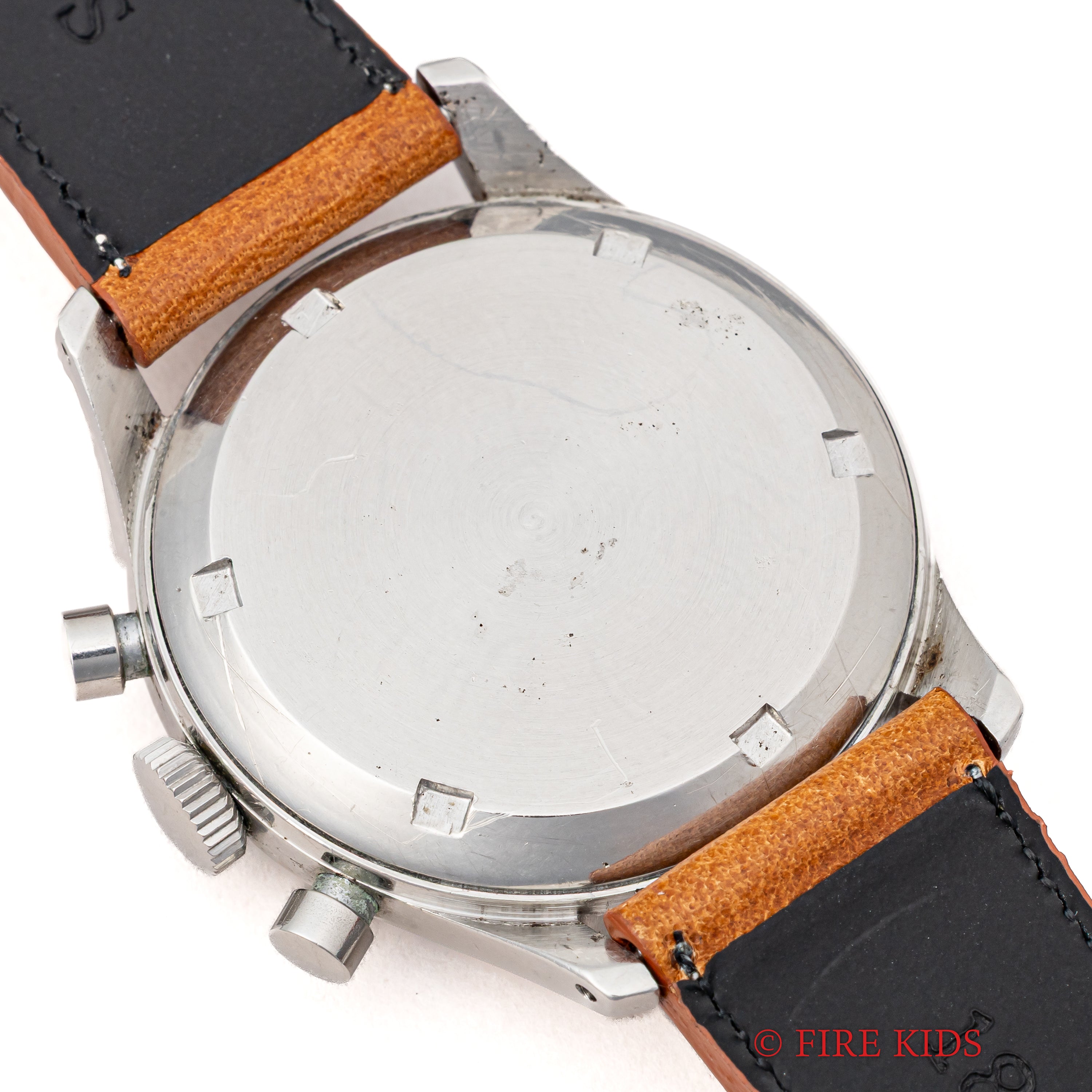 レマニア 1950年代製 2レジスタークロノグラフ Cal.27CH 手巻 スクリューバック ラウンドプッシャー