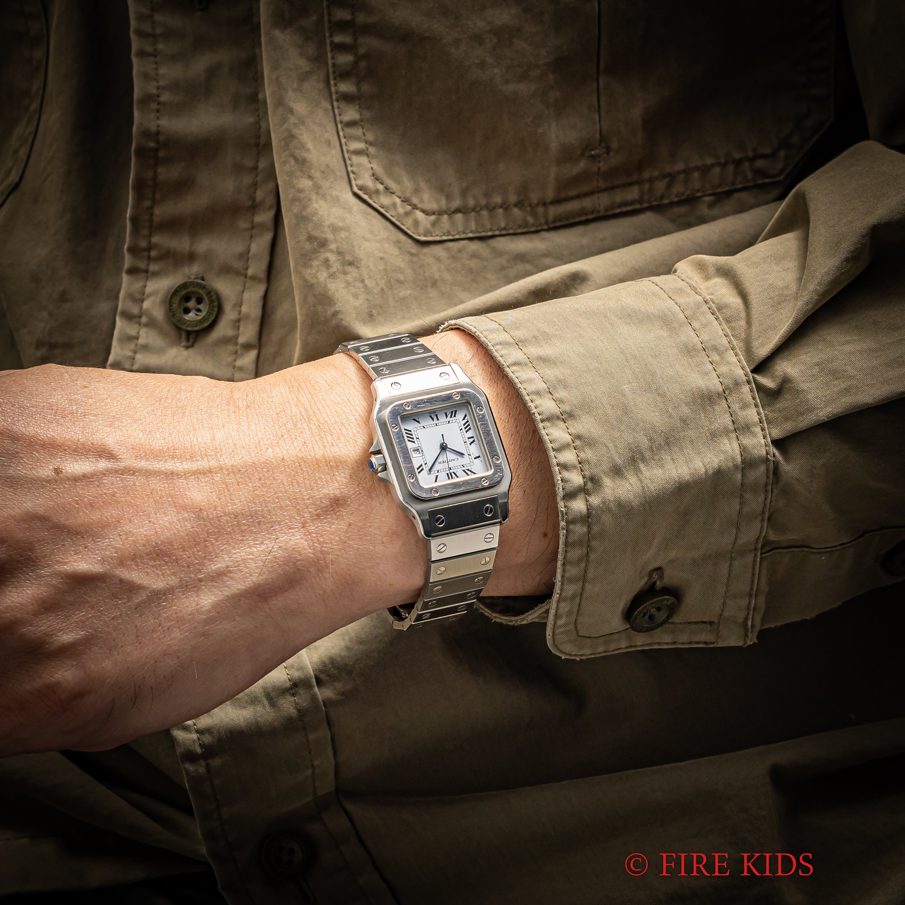 カルティエ サントス LMサイズ 1988年販売ギャラ Ref.2960 ステンレスケース 自動巻き 箱・ギャラ付