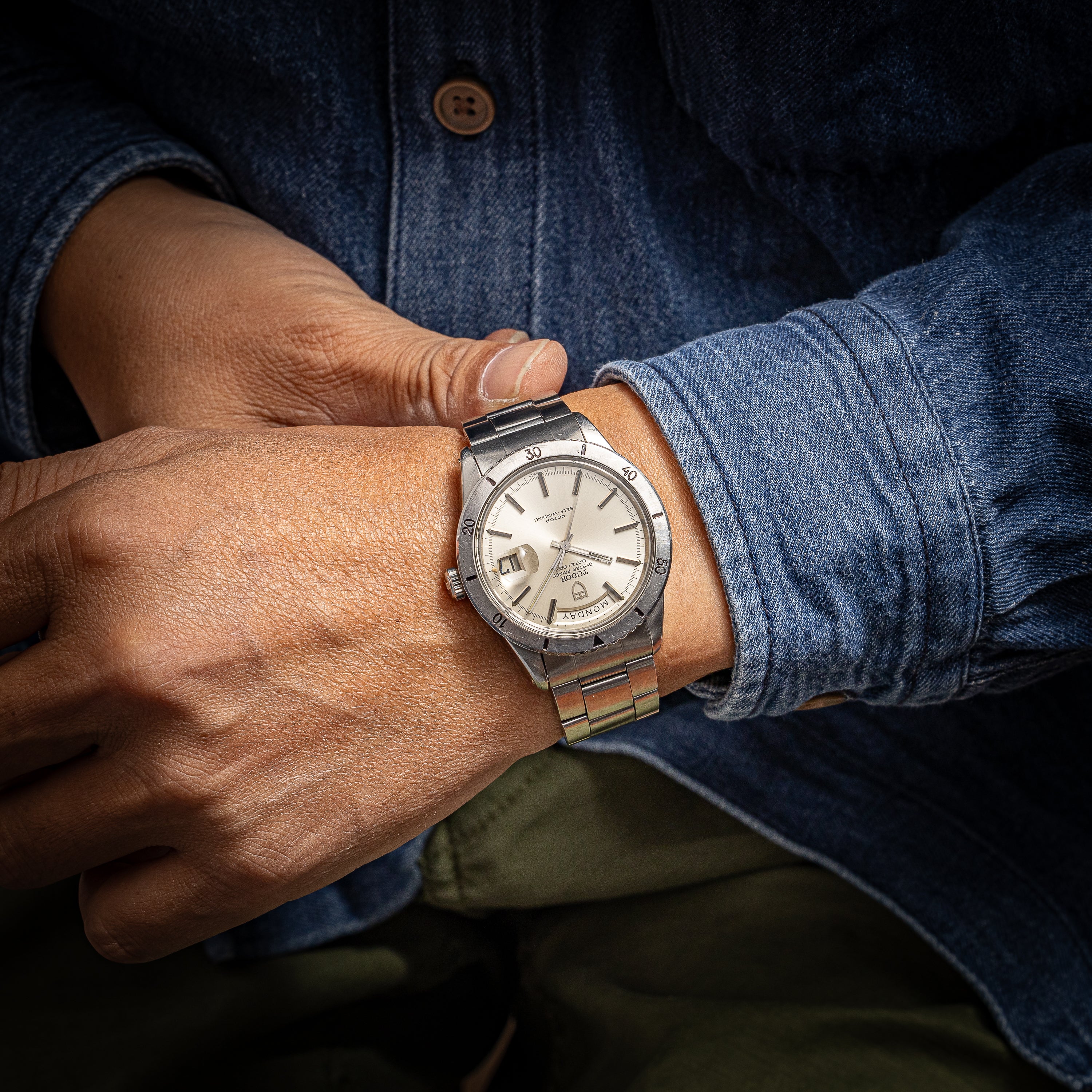 チューダー デイトデイ 20mm ロレックスブレス 1969年製 Ref.7020/0 シルバーダイヤル