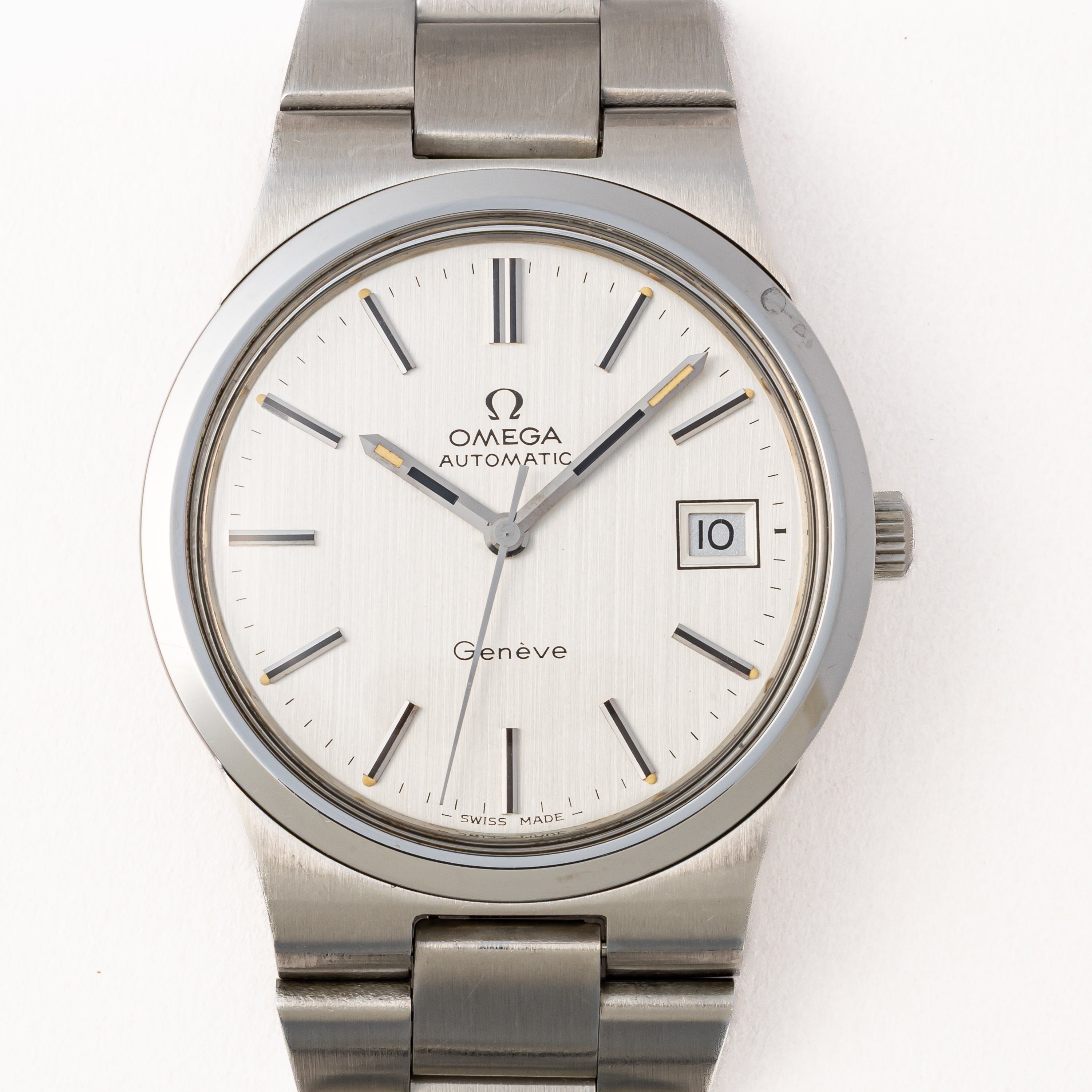 オメガ ジュネーブ 36㎜ビッグケース 1973年製 Ref.166.0173 純正3連ブレス