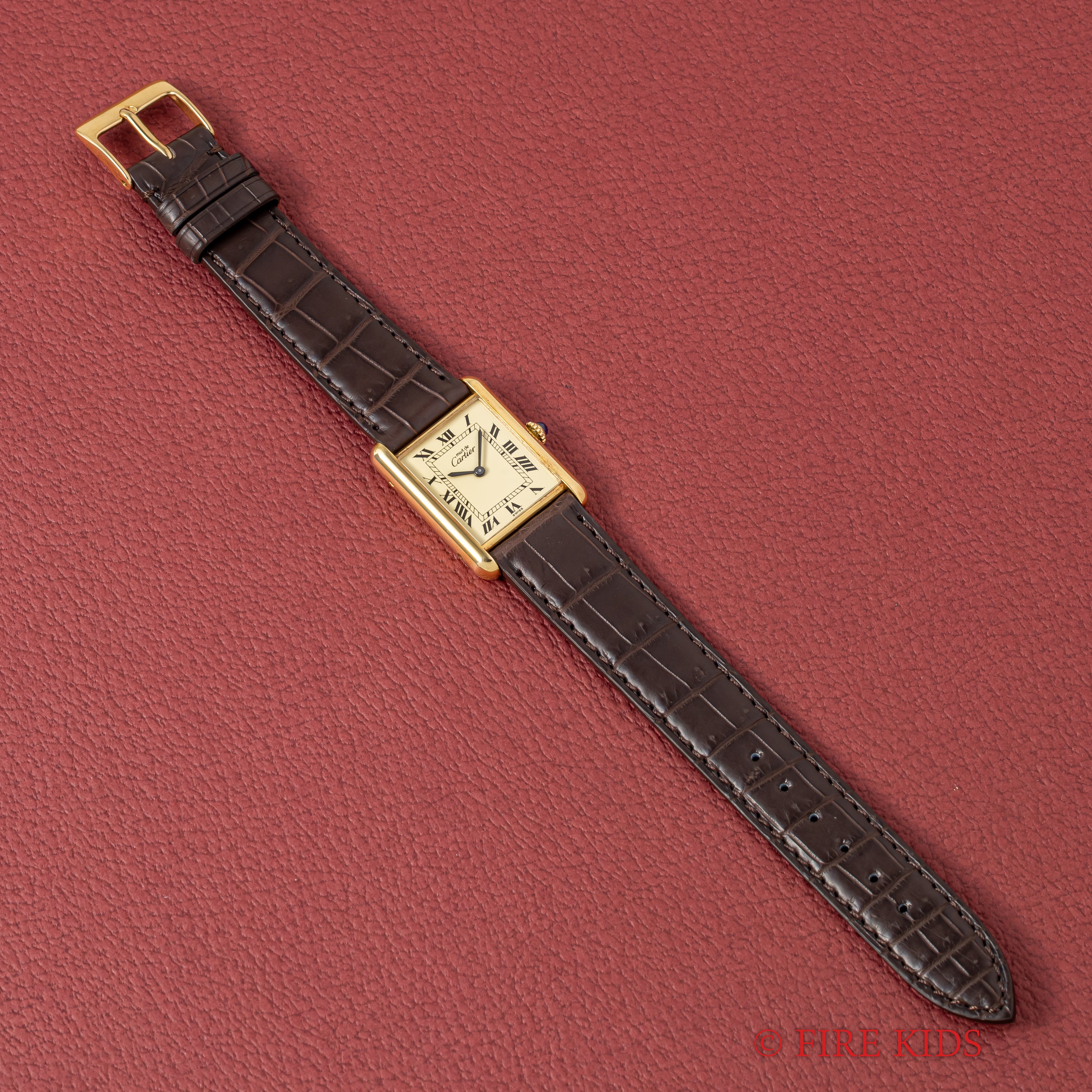 カルティエ マストタンク LMサイズ 1980年代製 アイボリーローマン 手巻き