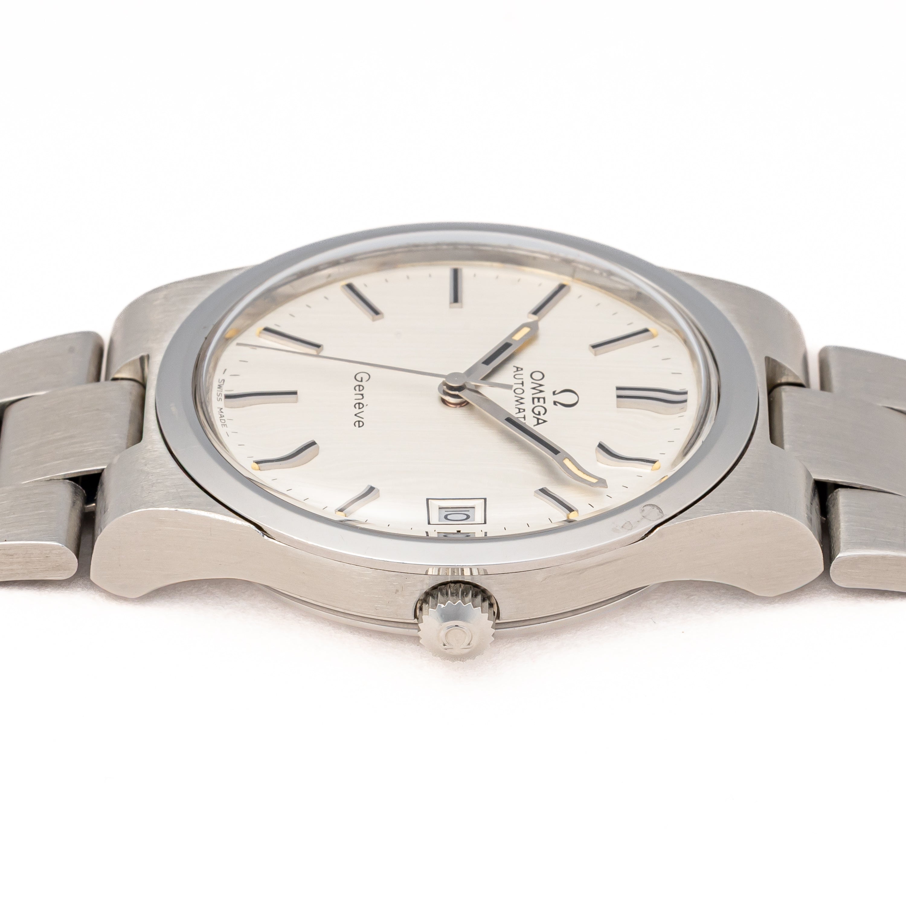 オメガ ジュネーブ 36㎜ビッグケース 1973年製 Ref.166.0173 純正3連ブレス