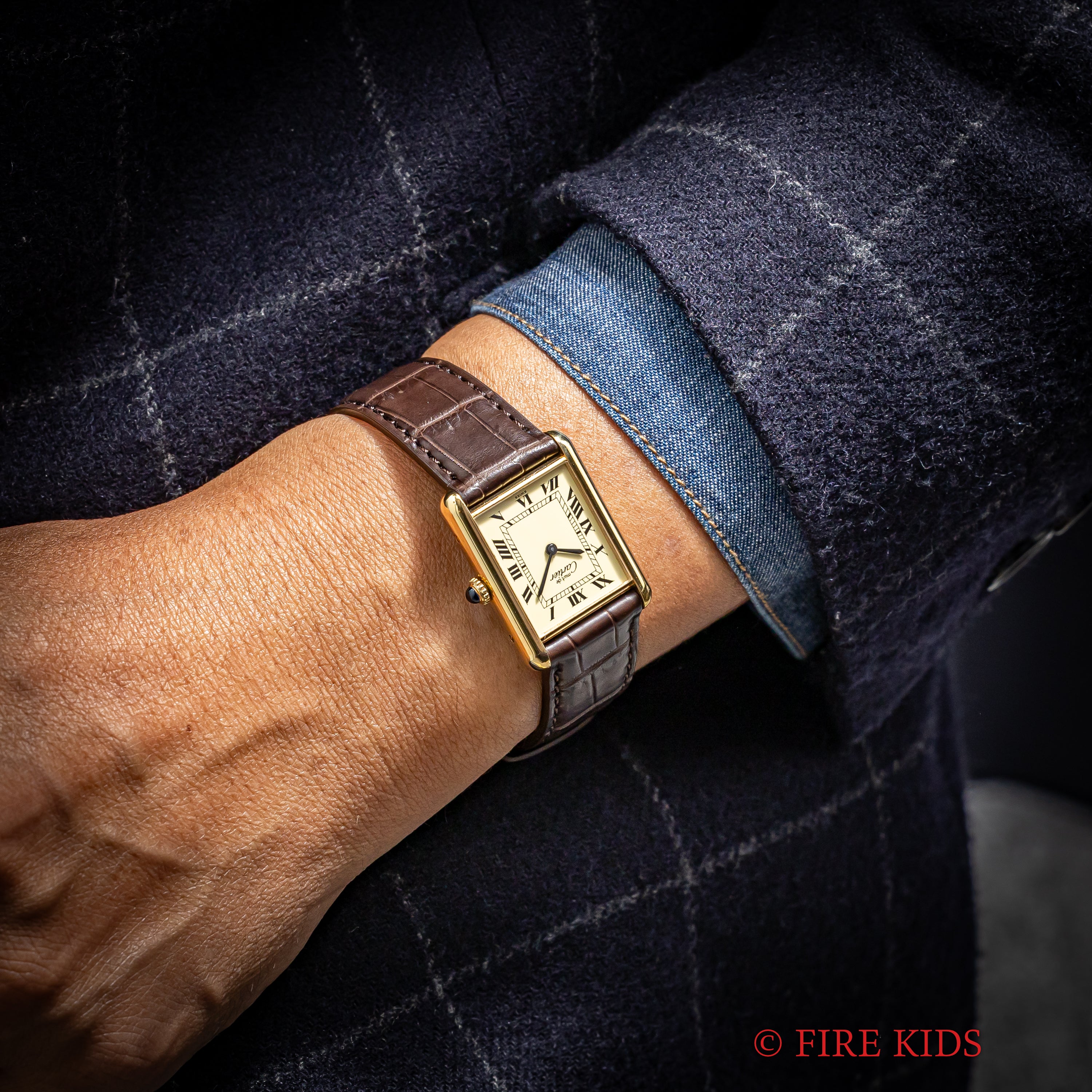 カルティエ マストタンク LMサイズ 1980年代製 アイボリーローマン 手巻き