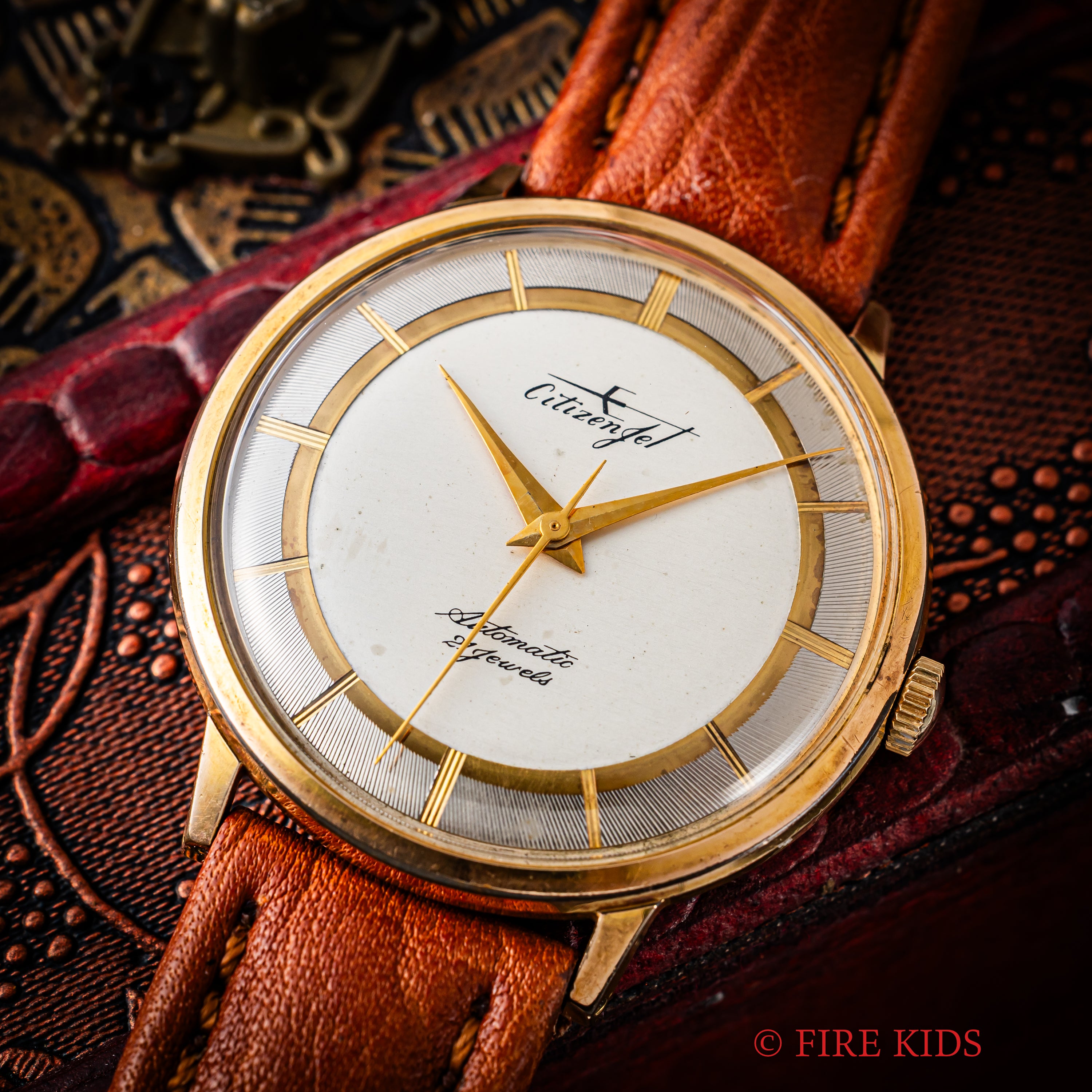 シチズン ジェット 1961年製 21石自動巻き ツートンダイヤル ノンデイト