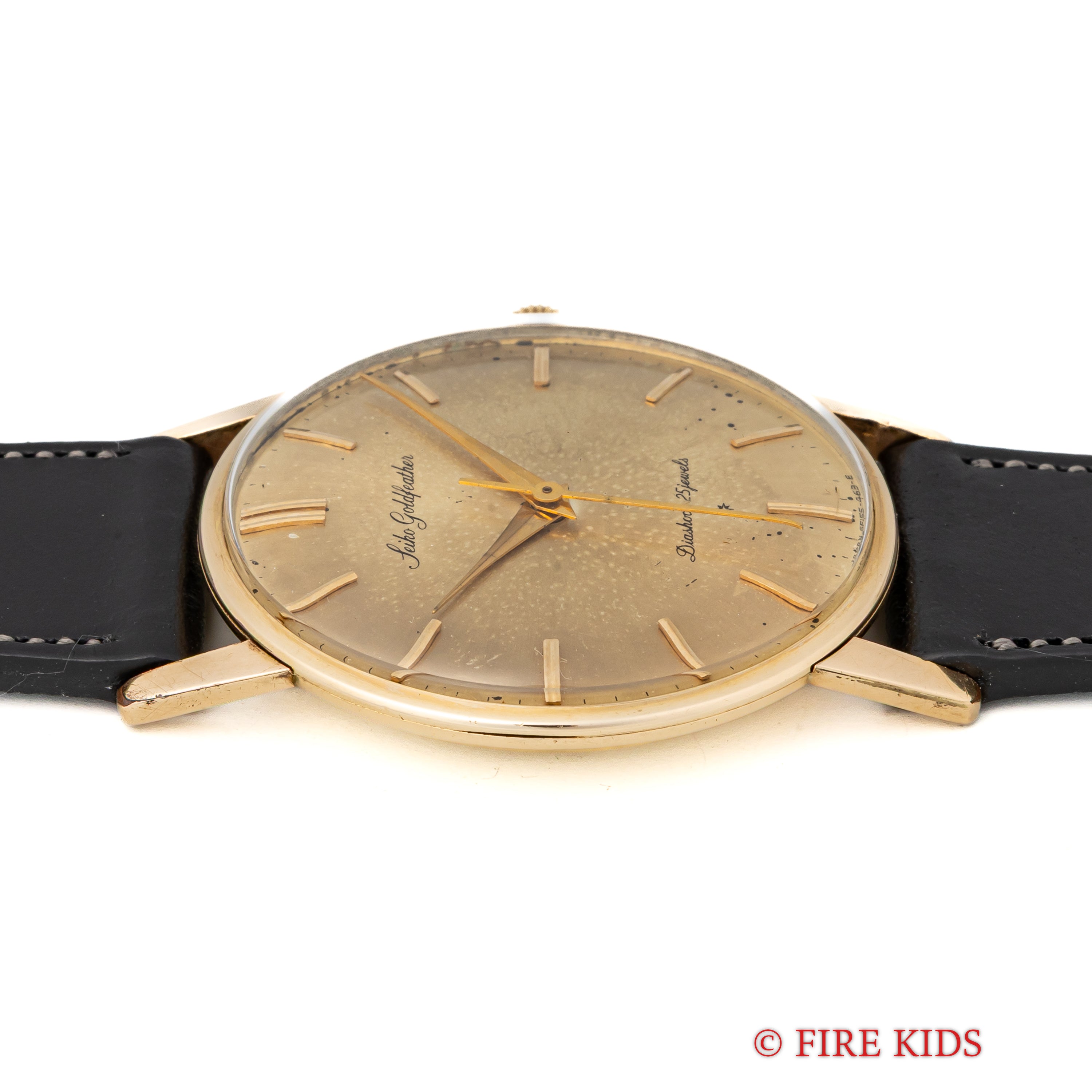 セイコー 1962年製 ゴールドフェザー 薄型手巻き Ref.15008E 14金張りケース SDダイヤル