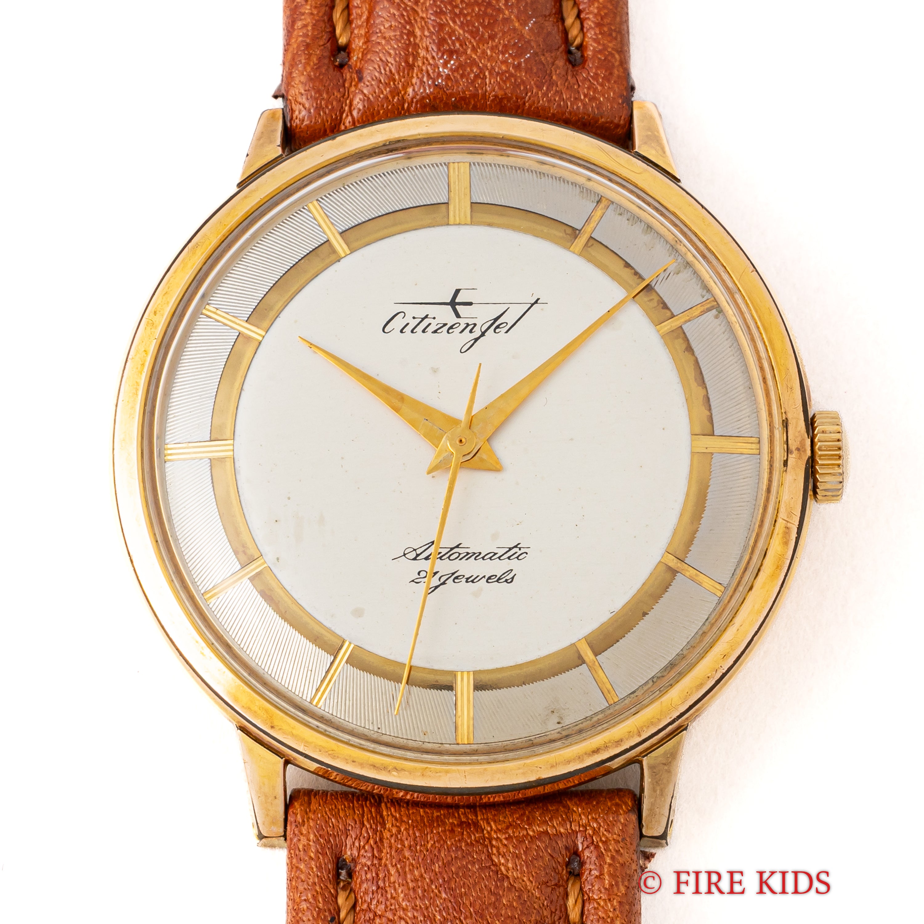 シチズン ジェット 1961年製 21石自動巻き ツートンダイヤル ノンデイト