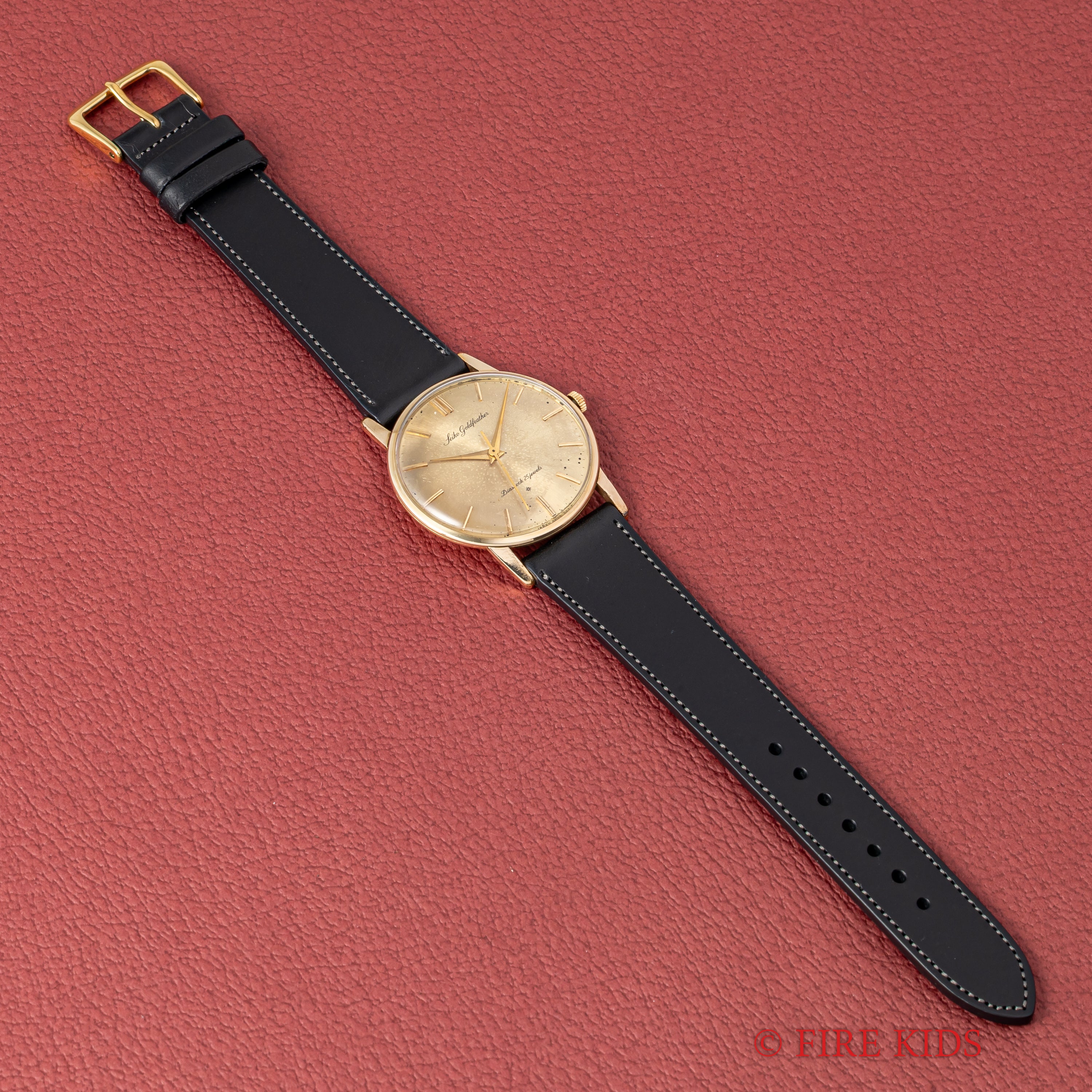 セイコー 1962年製 ゴールドフェザー 薄型手巻き Ref.15008E 14金張りケース SDダイヤル