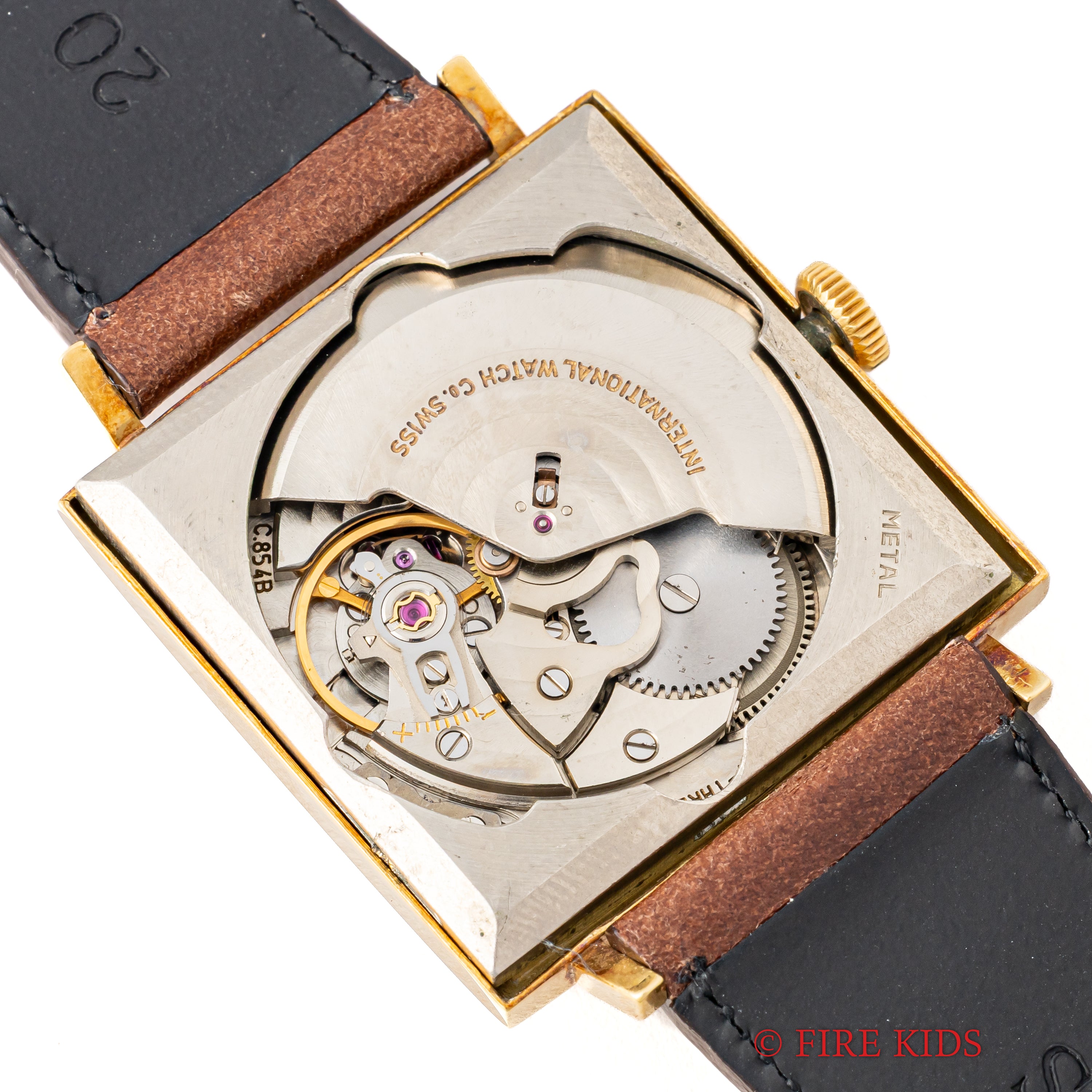 IWC スクエアケース 18金無垢 1970年製 Ref.R1160A オートマチック Cal.854B