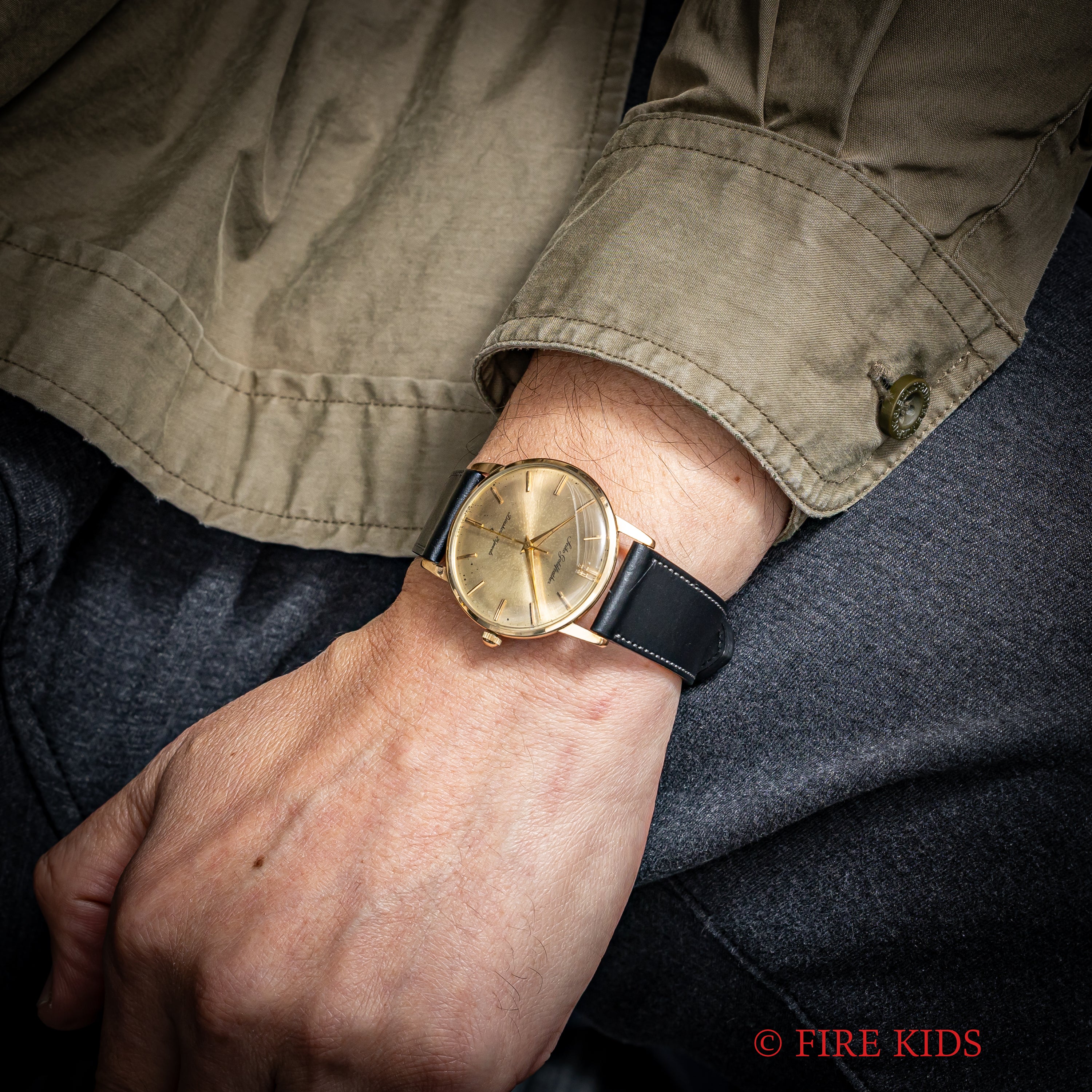 セイコー 1962年製 ゴールドフェザー 薄型手巻き Ref.15008E 14金張りケース SDダイヤル