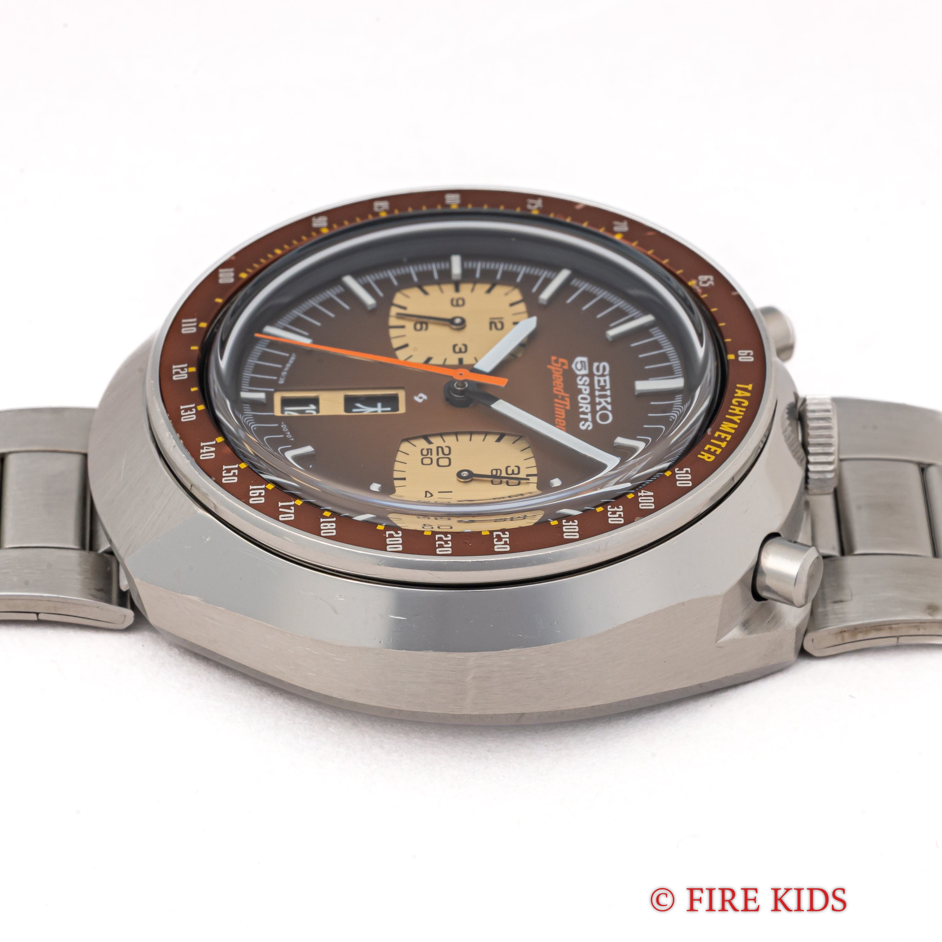 セイコー 1974年製 茶馬 Ref.6138-0040 5スポーツ スピードタイマー 純正ステンレスブレス