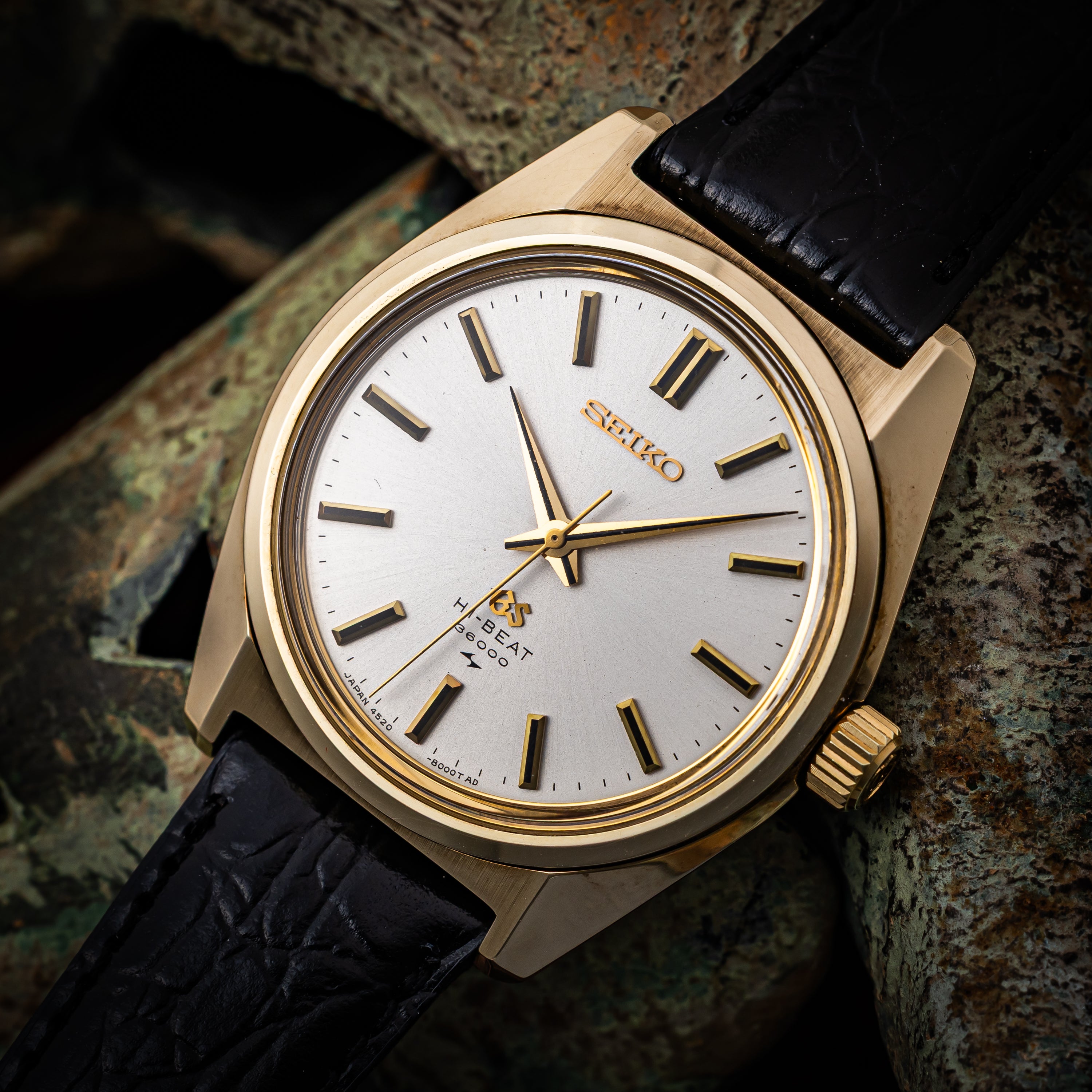 グランドセイコー 1971年製 Ref.4520-8000 CAPゴールド 45GS 10振動 手巻き 純正尾錠付き