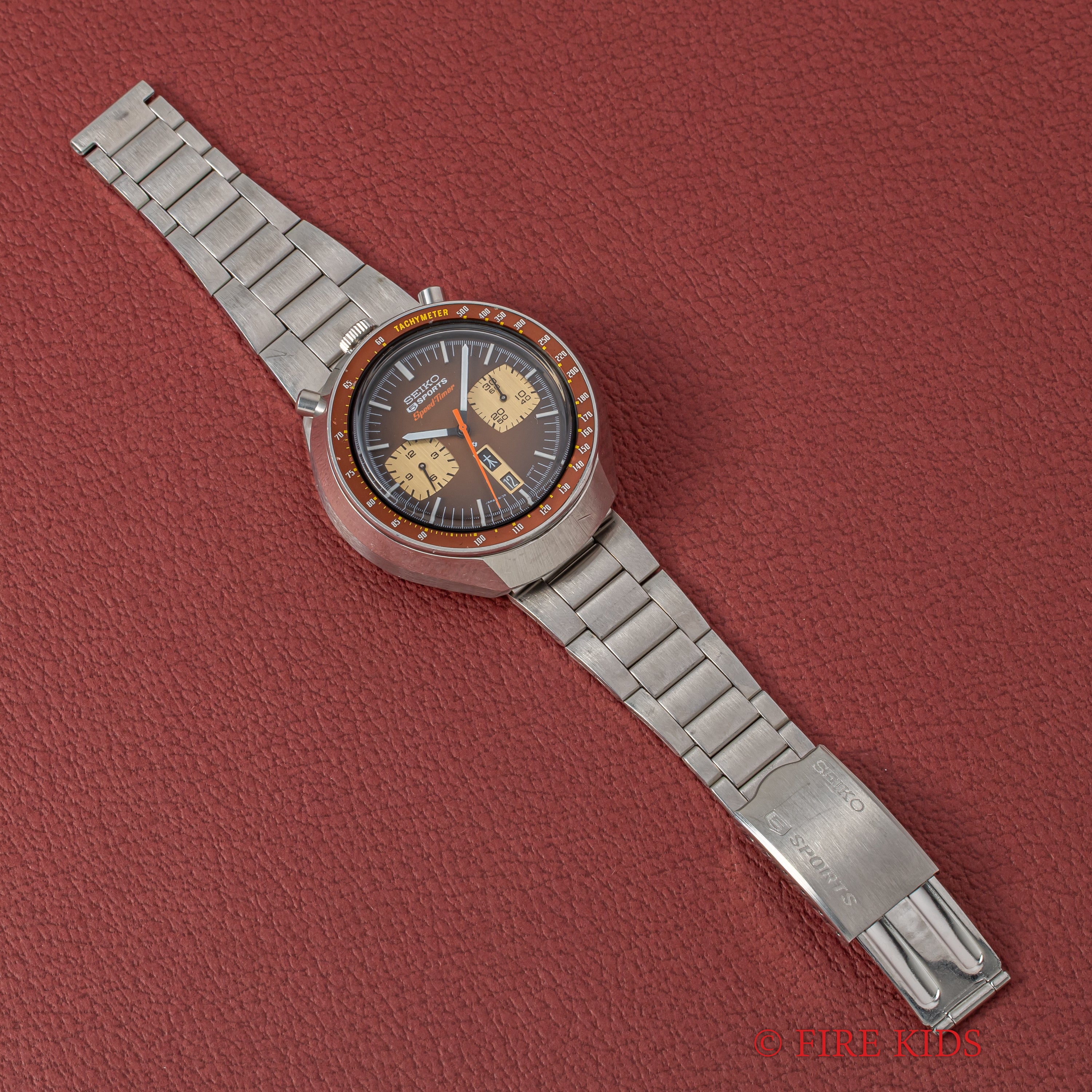 セイコー 1974年製 茶馬 Ref.6138-0040 5スポーツ スピードタイマー 純正ステンレスブレス
