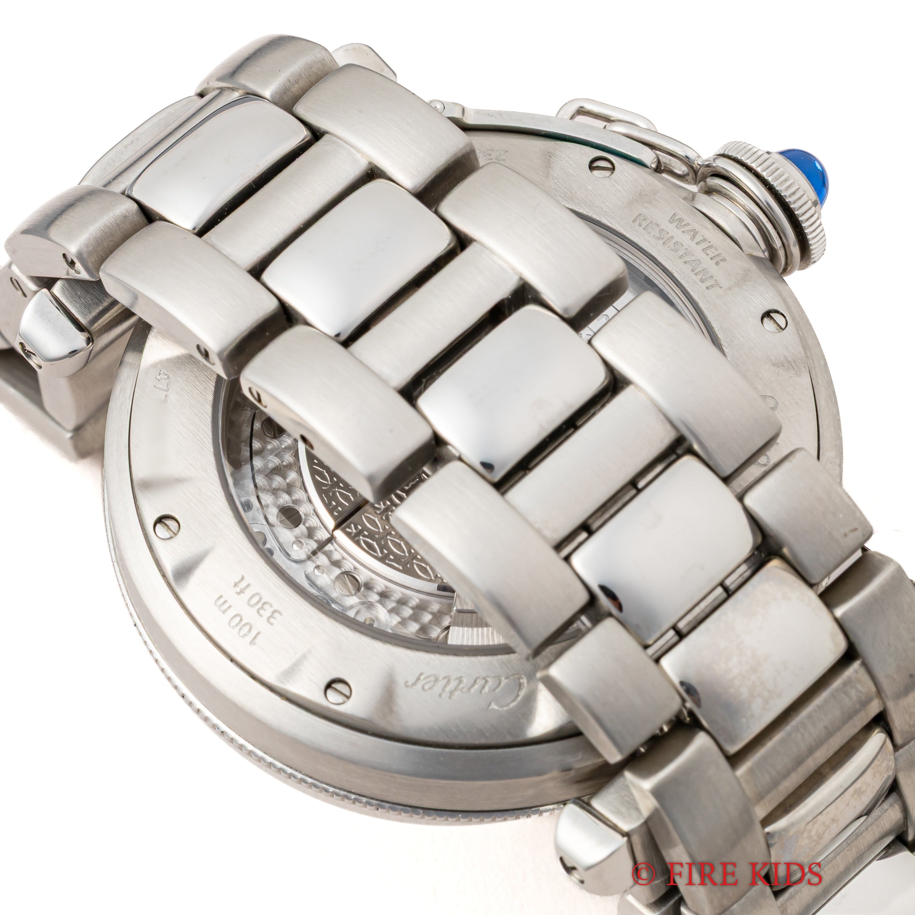 カルティエ パシャ シータイマーGMT 自動巻き 2001年販売ギャラ記載 自動巻き パワーリザーブ 38mmケース 箱 ギャラ付き