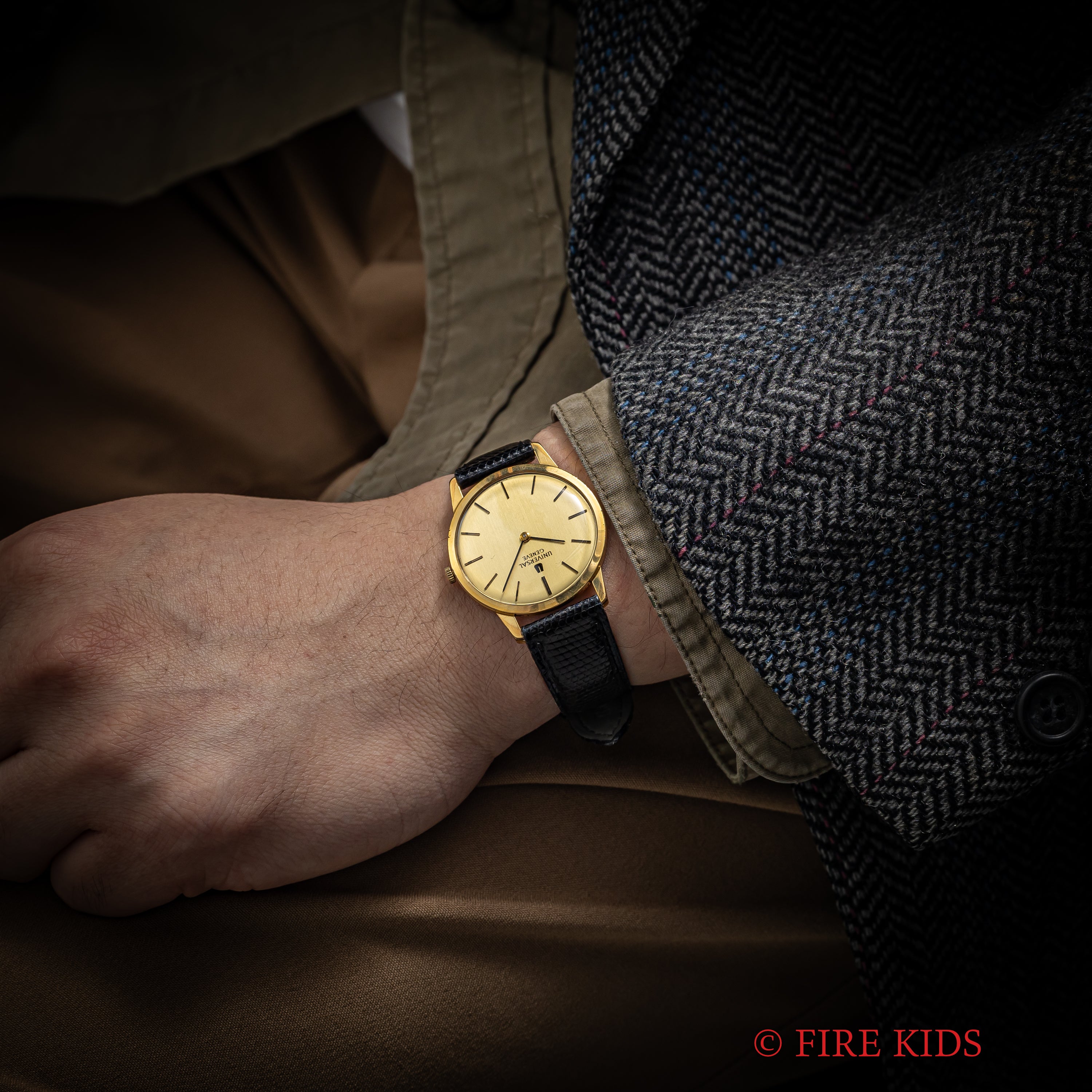 ユニバーサル・ジュネーブ シャンパンダイヤル 手巻き 1970年代製 金張り Ref.542101 Cal.1-42