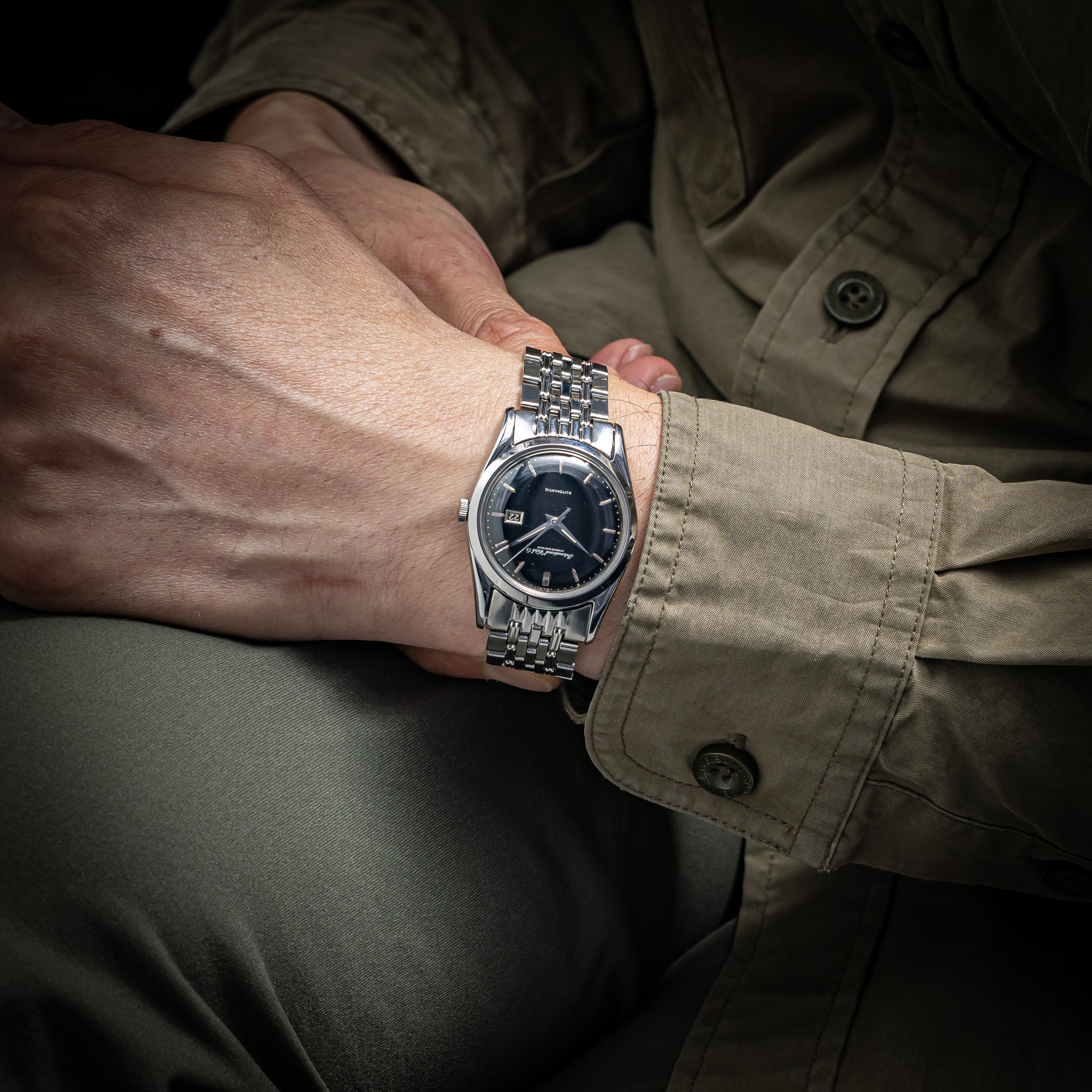 IWC ギルトダイヤル 寄り目 1960年製 ペラトン式 自動巻き Cal.8531 ゲイフレアー社製純正ブレス付き