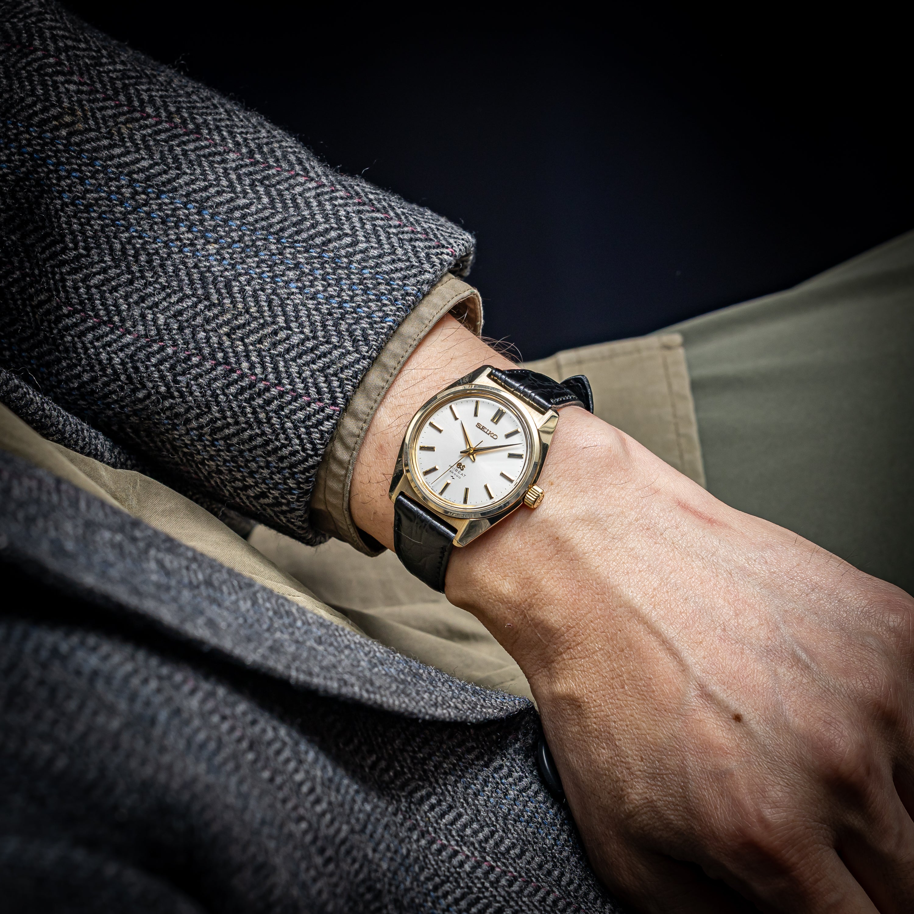 グランドセイコー 1971年製 Ref.4520-8000 CAPゴールド 45GS 10振動 手巻き 純正尾錠付き