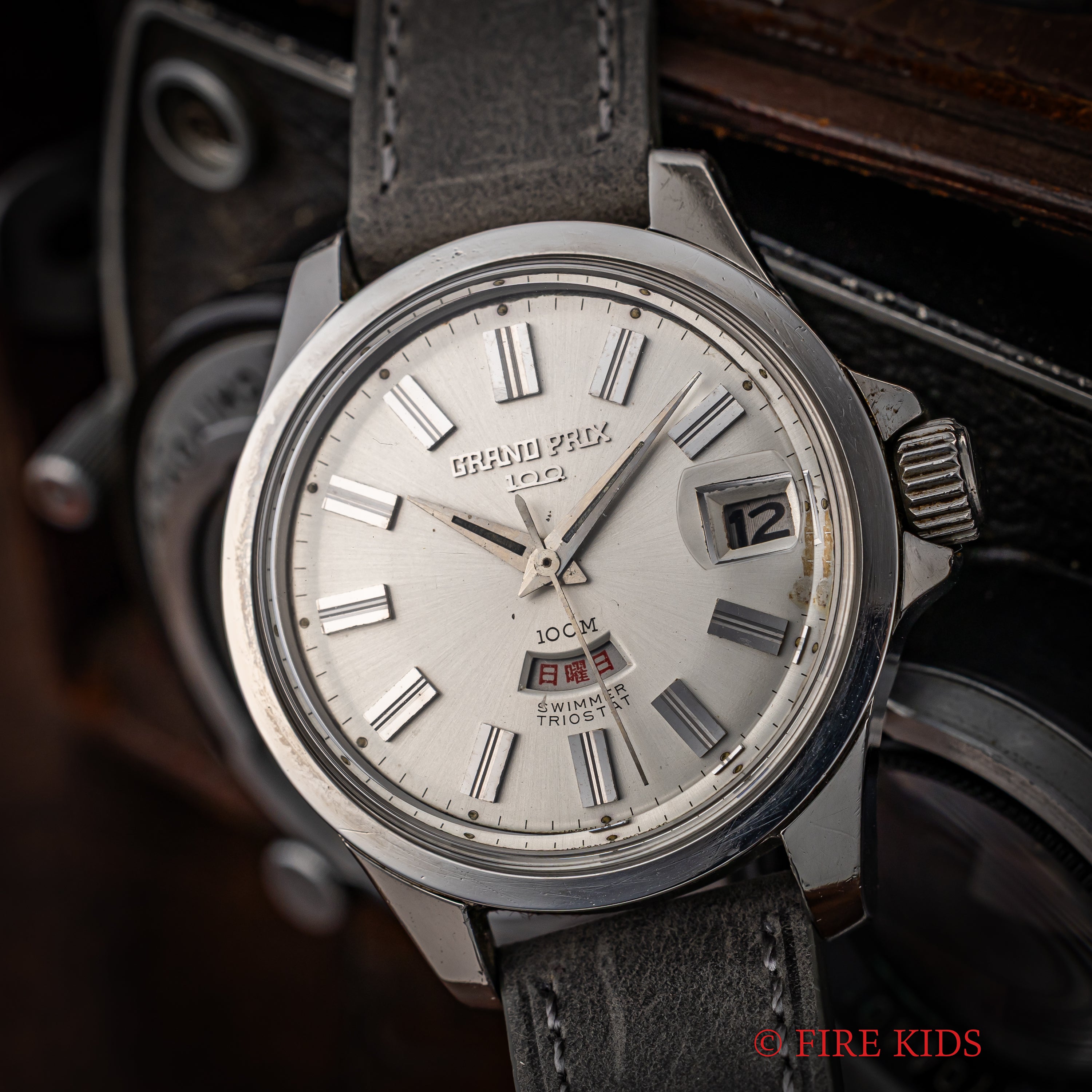 オリエント グランプリ100 スイマー TRIOSTAT 1960年代製 100石自動巻き ねじ込みリューズ