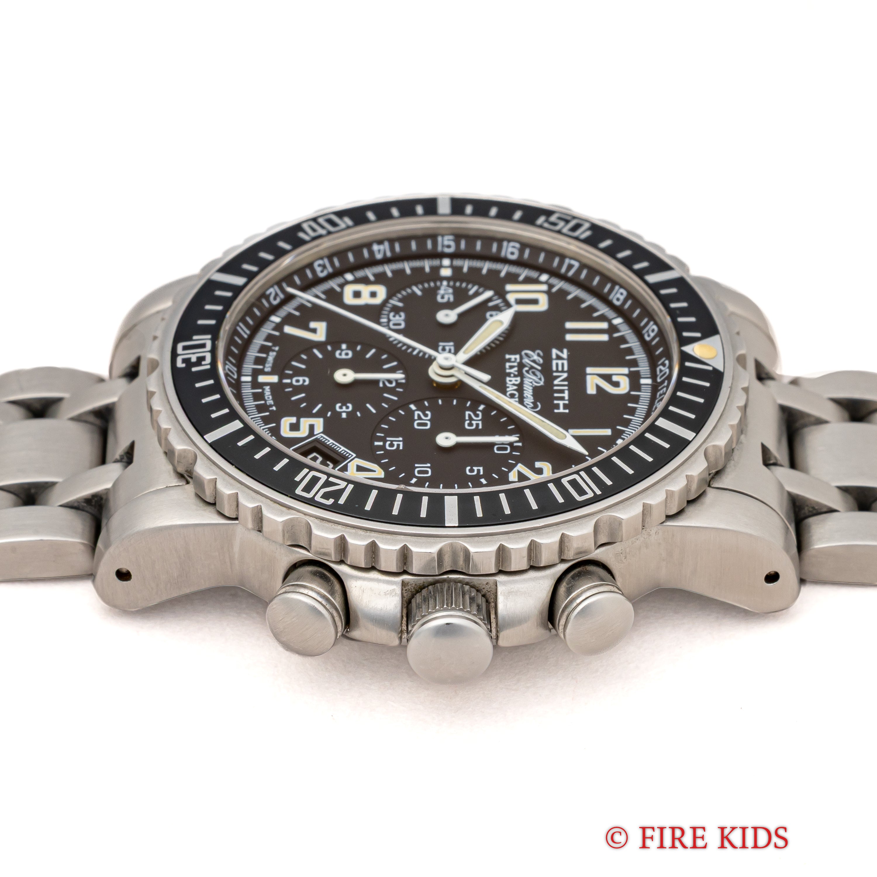 ゼニス エルプリメロ レインボー フライバック 1990年代製 自動巻クロノグラフ Cal.405 純正ブレス