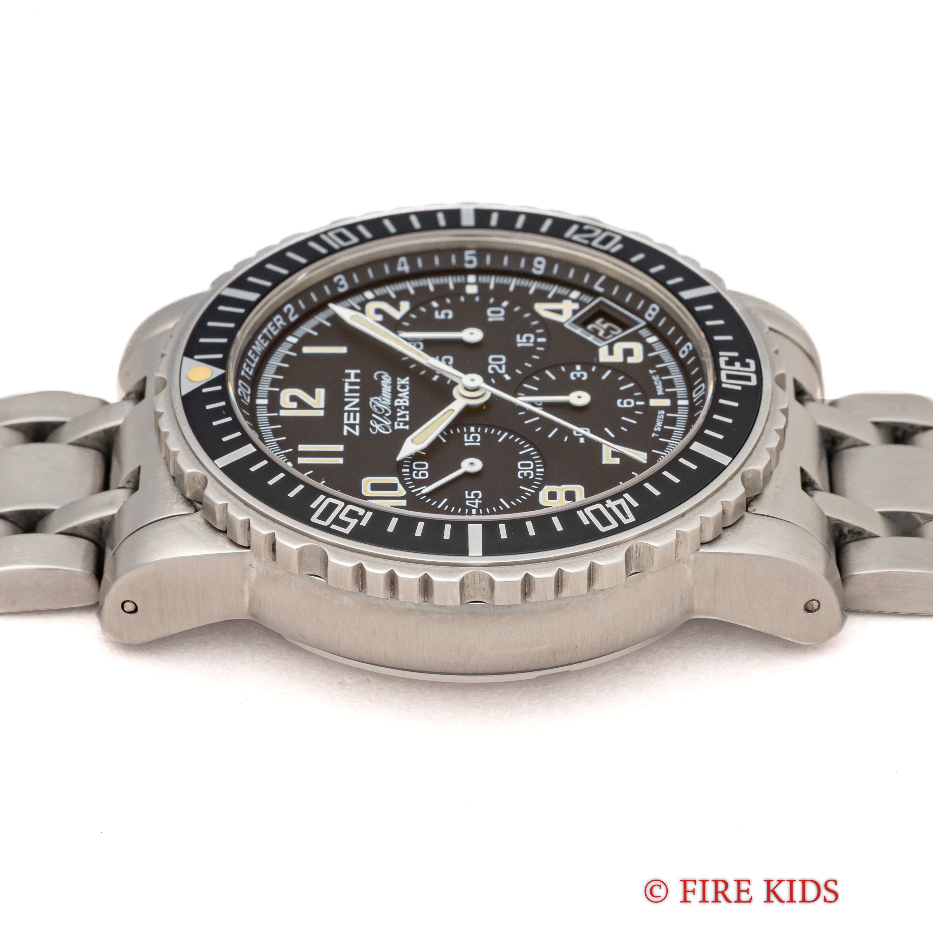 ゼニス エルプリメロ レインボー フライバック 1990年代製 自動巻クロノグラフ Cal.405 純正ブレス