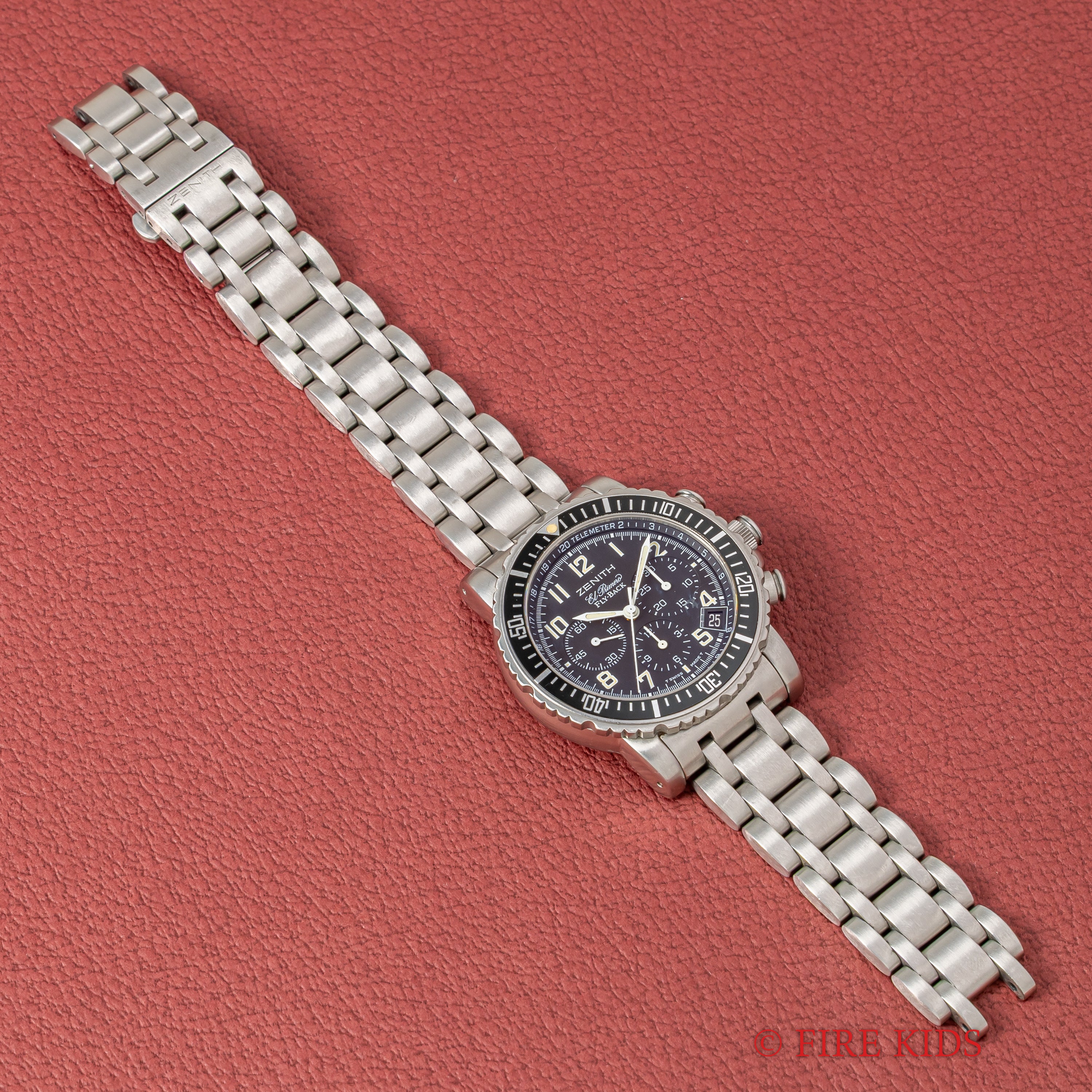 ゼニス エルプリメロ レインボー フライバック 1990年代製 自動巻クロノグラフ Cal.405 純正ブレス