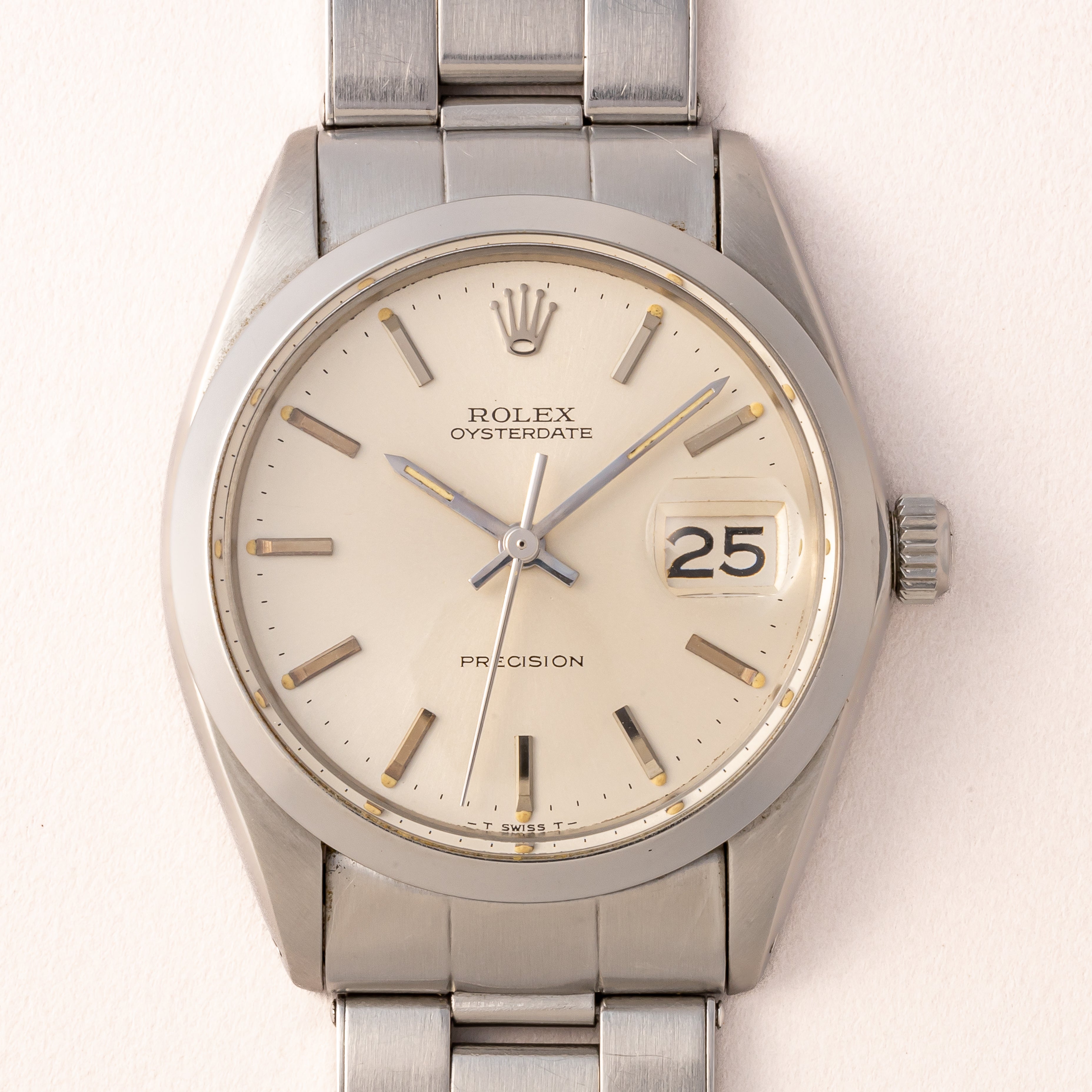 ロレックス オイスターデイト 1969年製 Ref.6694 純正リベットブレス