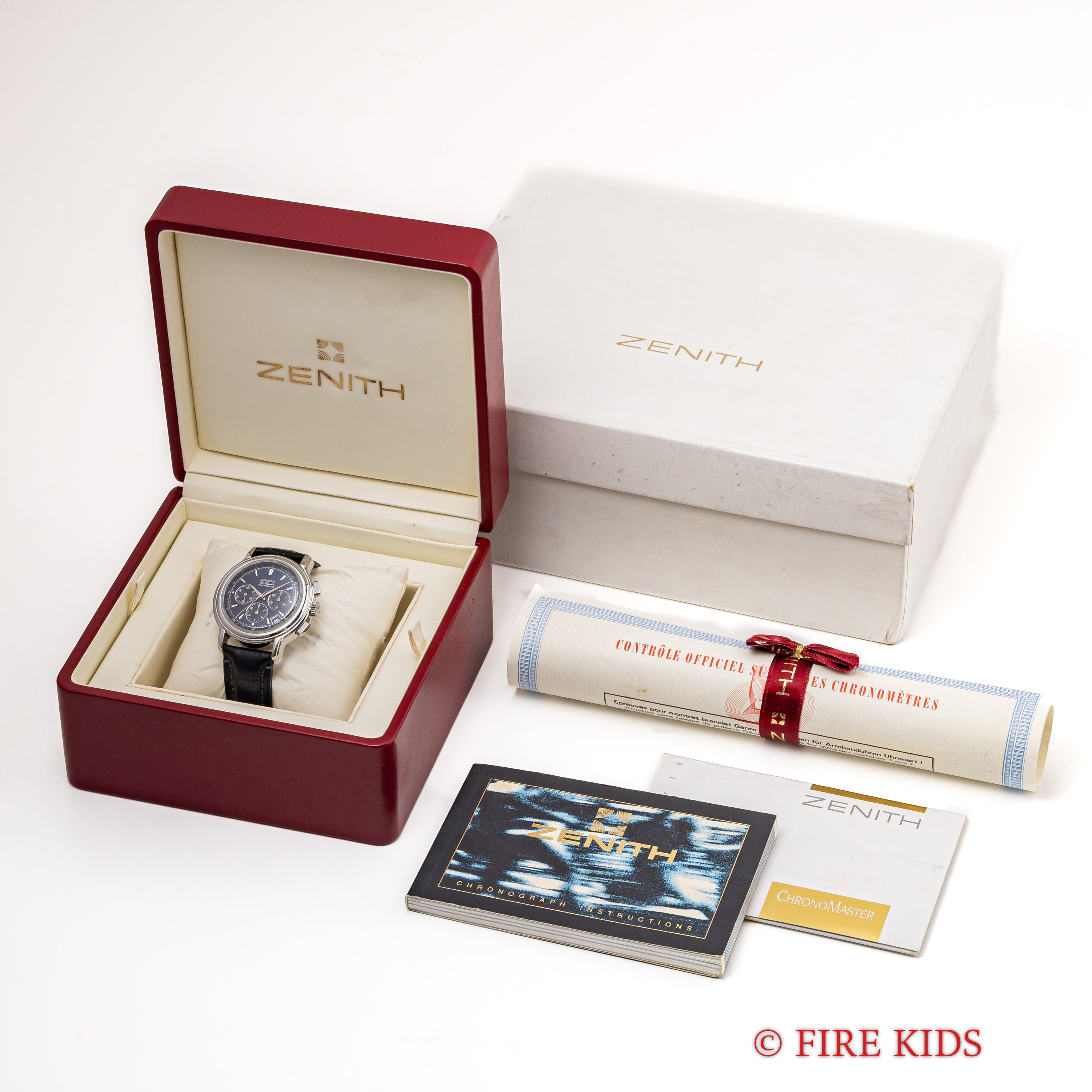 ゼニス エルプリメロ クロノマスター 1995年製 ブルーダイヤル クロノメーター自動巻クロノグラフ スケルトンバック