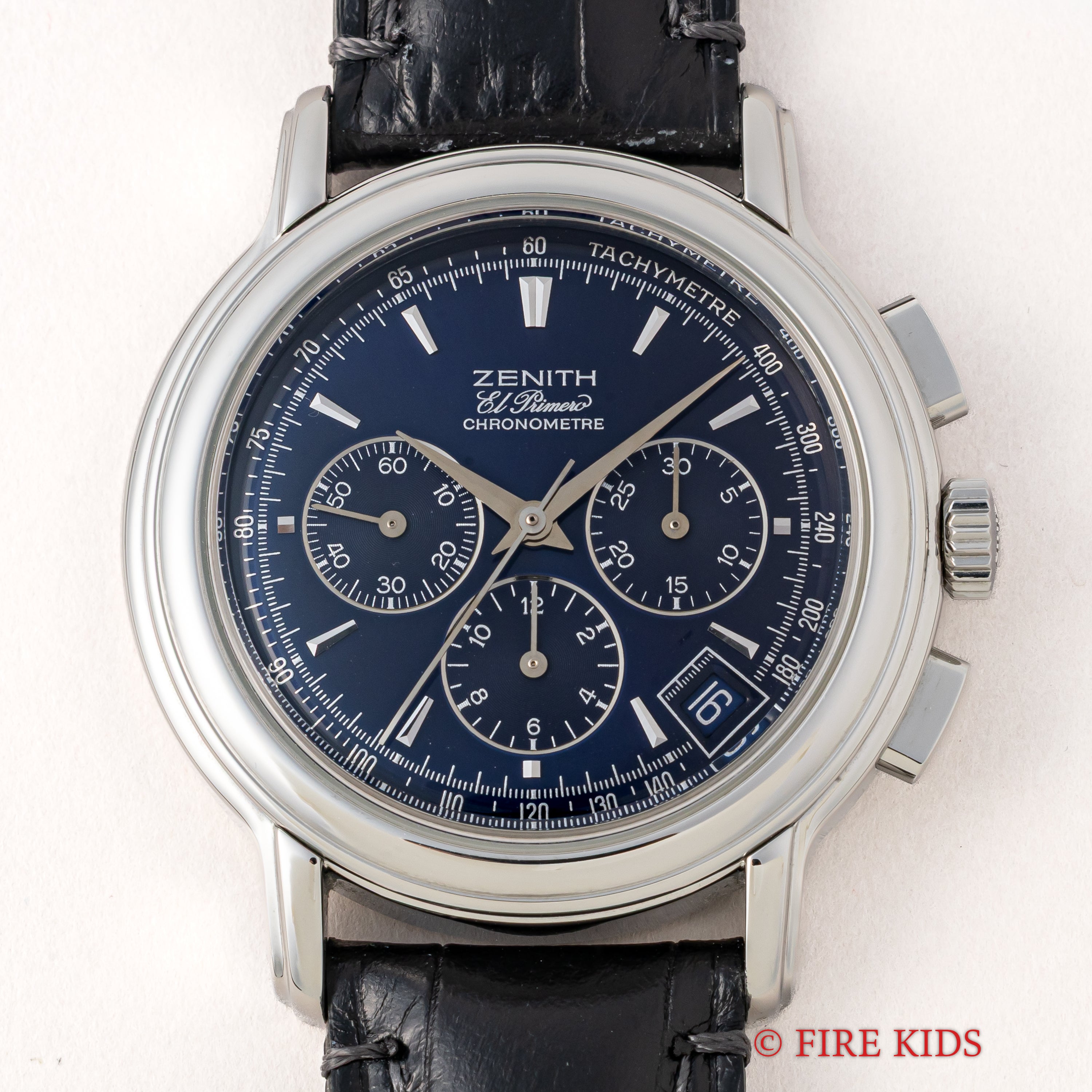 ゼニス エルプリメロ クロノマスター 1995年製 ブルーダイヤル クロノメーター自動巻クロノグラフ スケルトンバック