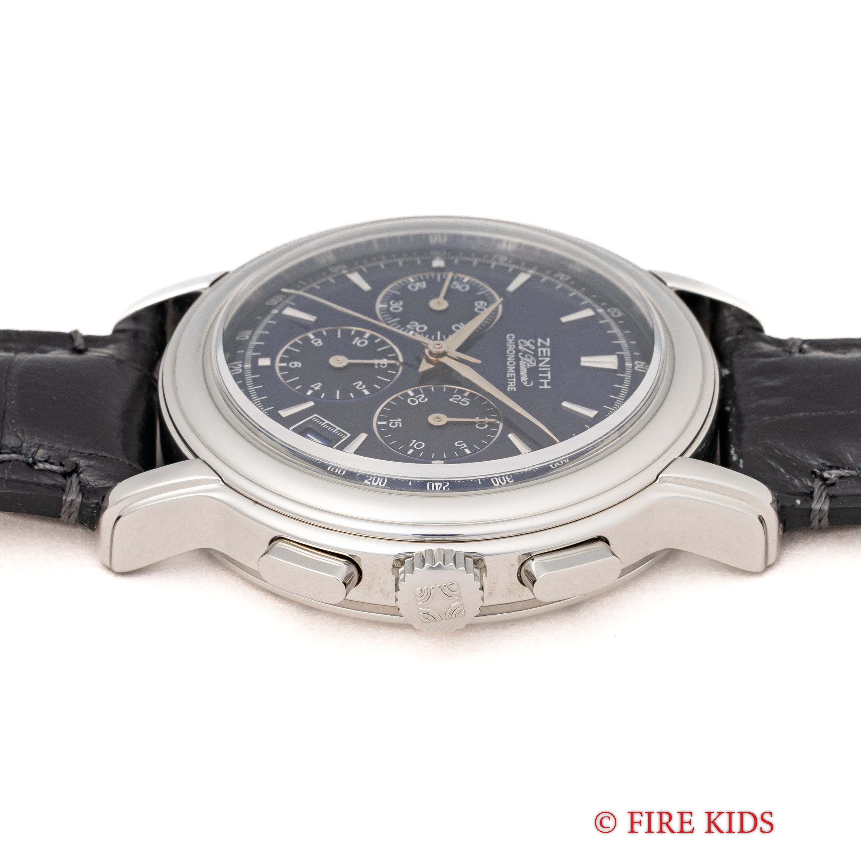 ゼニス エルプリメロ クロノマスター 1995年製 ブルーダイヤル クロノメーター自動巻クロノグラフ スケルトンバック