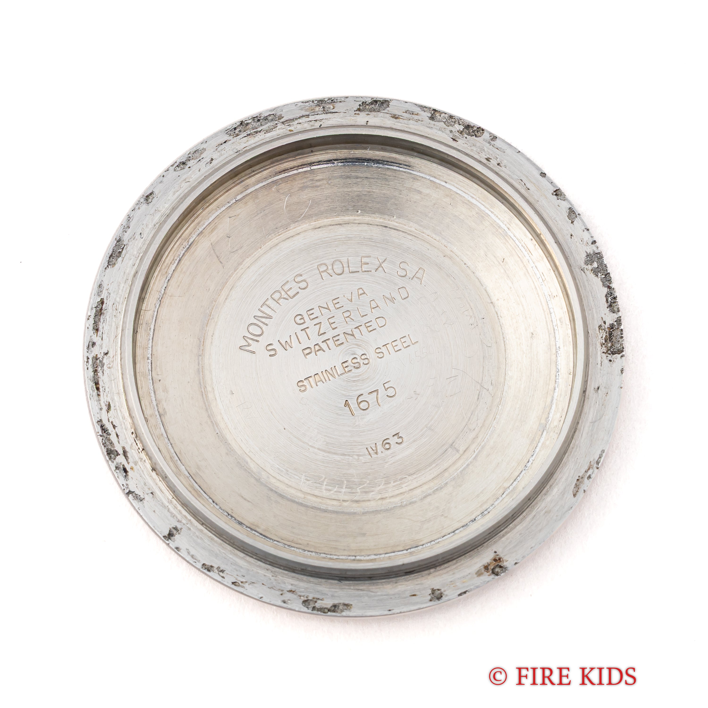 ロレックス GMTマスター 1963年製 Ref.1675 ラジアルミラーダイヤル 小針 アンダーバー PCGケース