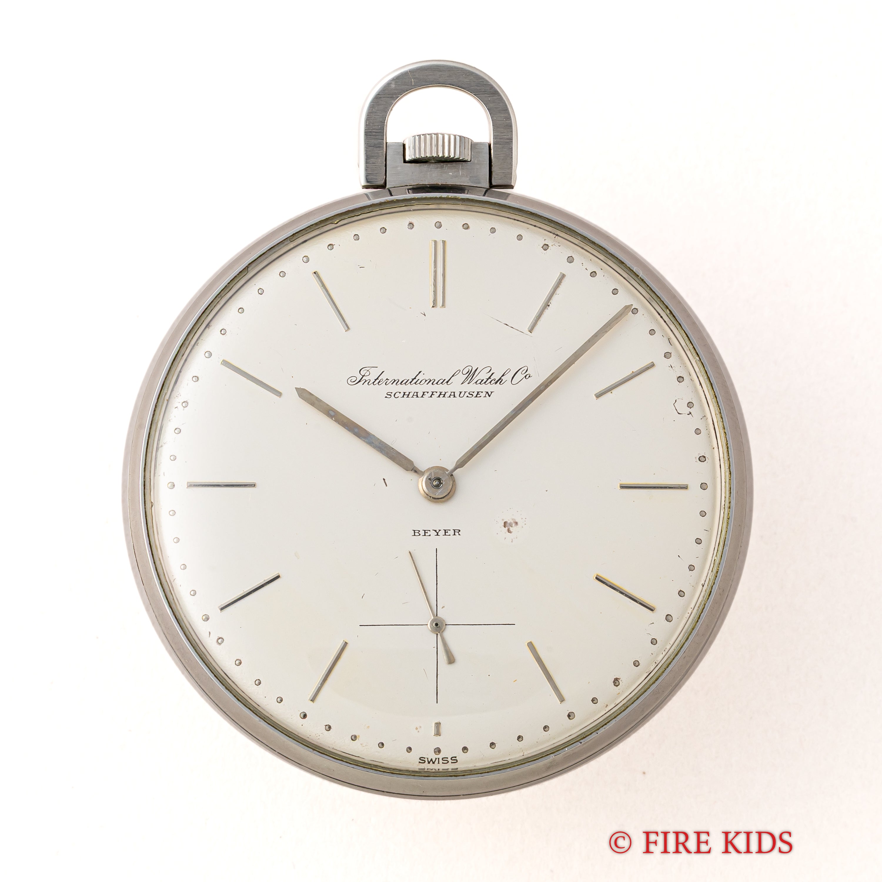 IWC 懐中時計 BEYERダブルネーム Cal.97 スモールセコンド 1963年製