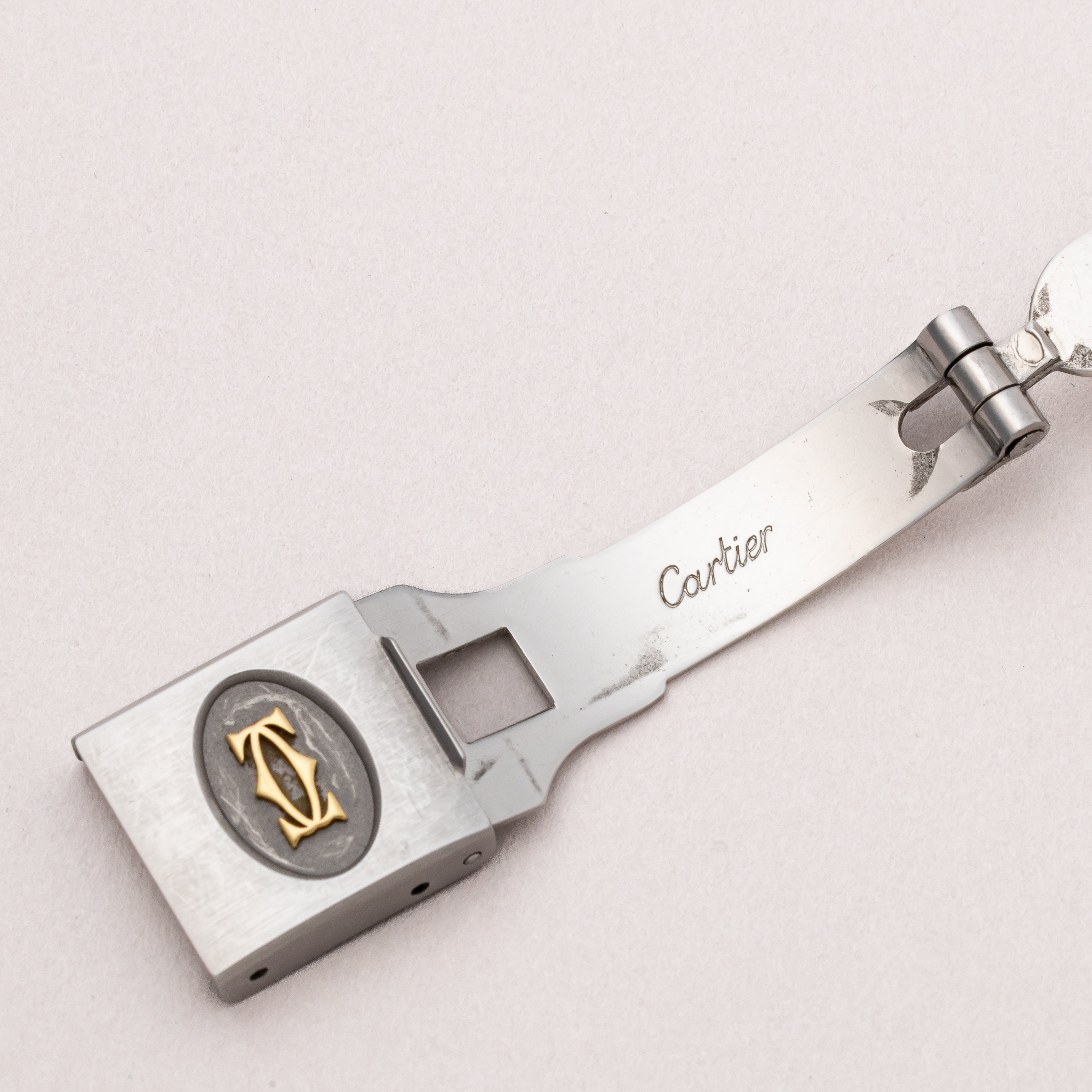 カルティエ サントスオクタゴン LMサイズ 1980年代製 コンビ