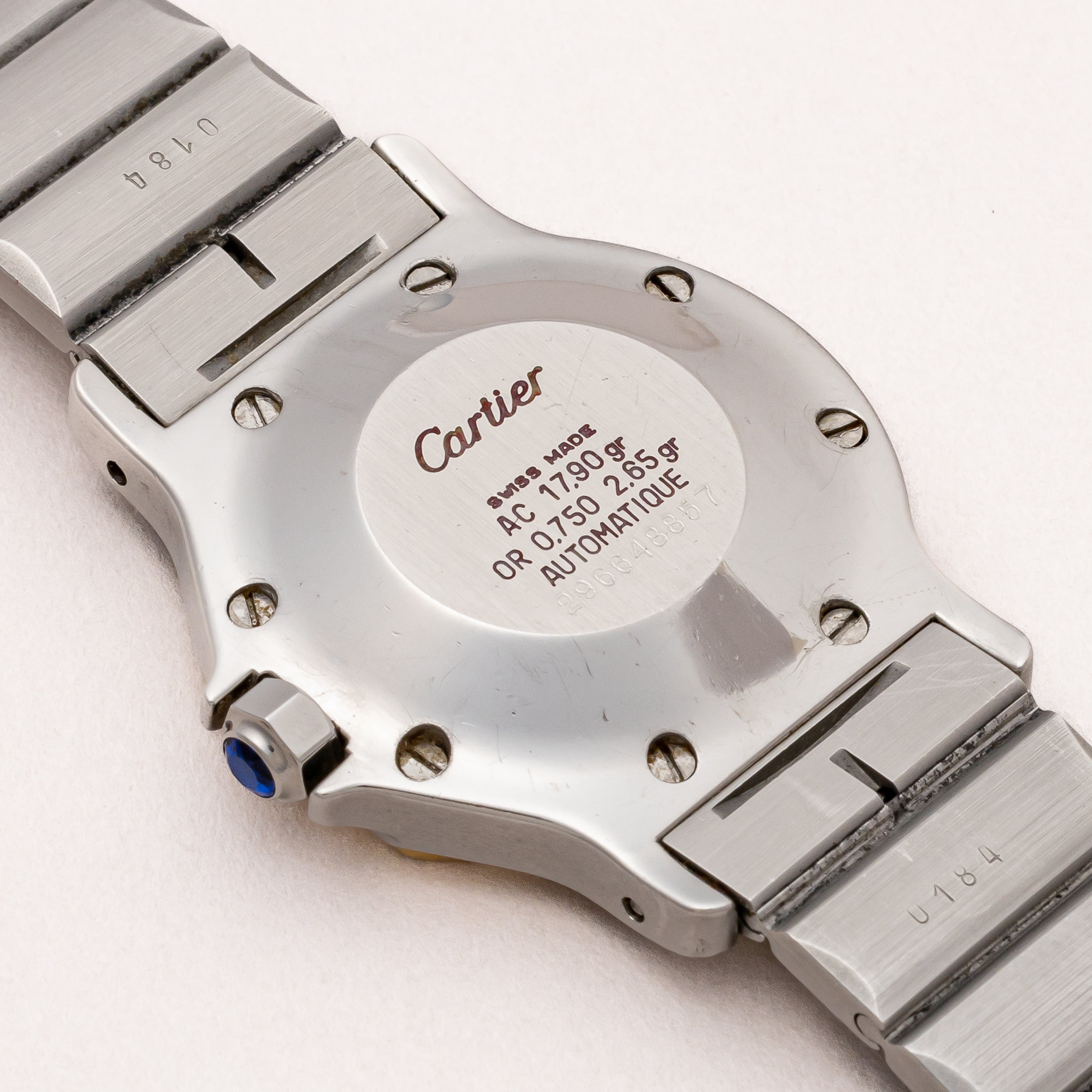 カルティエ サントスオクタゴン LMサイズ 1980年代製 コンビ