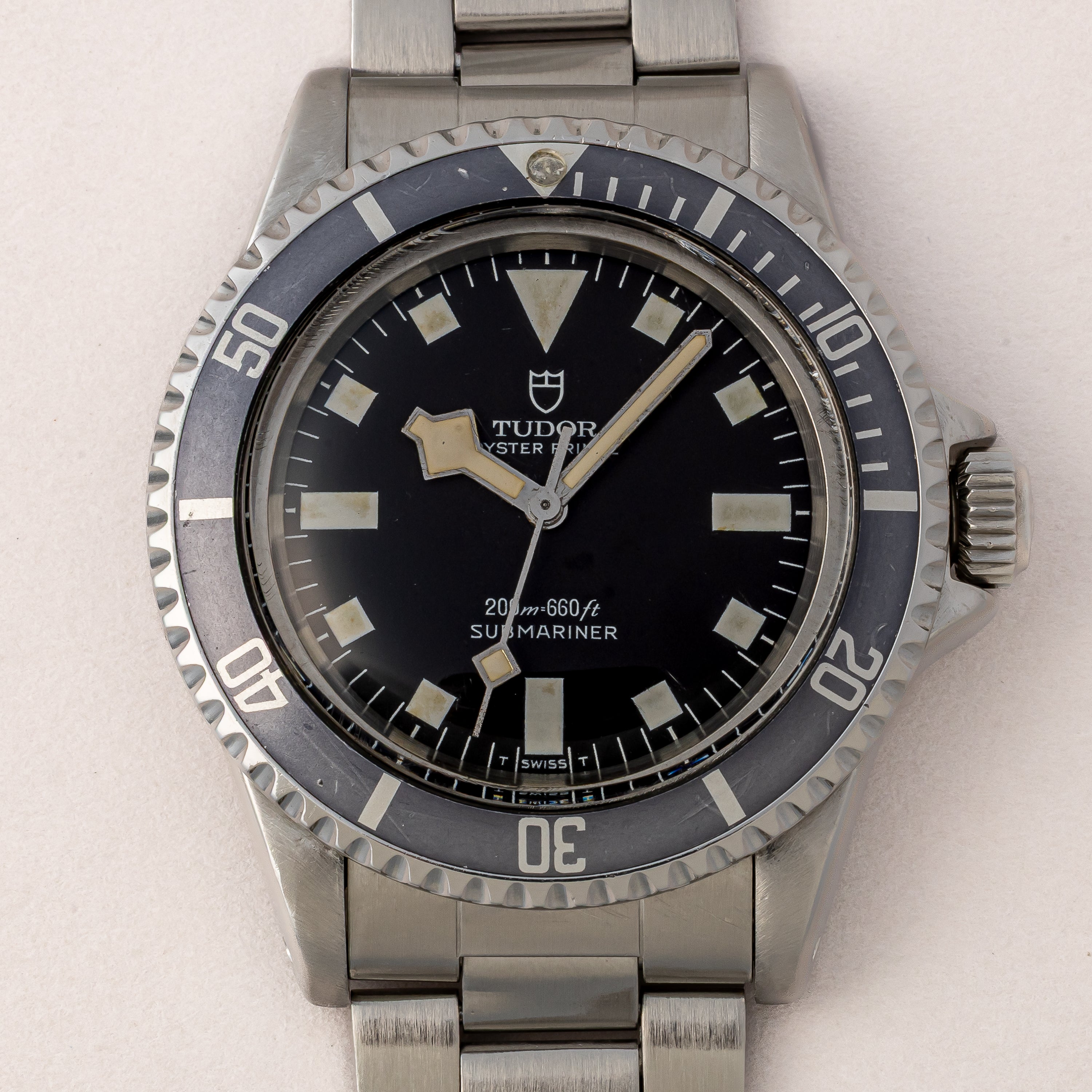 チューダー サブマリーナー 1980年製 スノーフレーク イカサブ ブラック ノンデイト