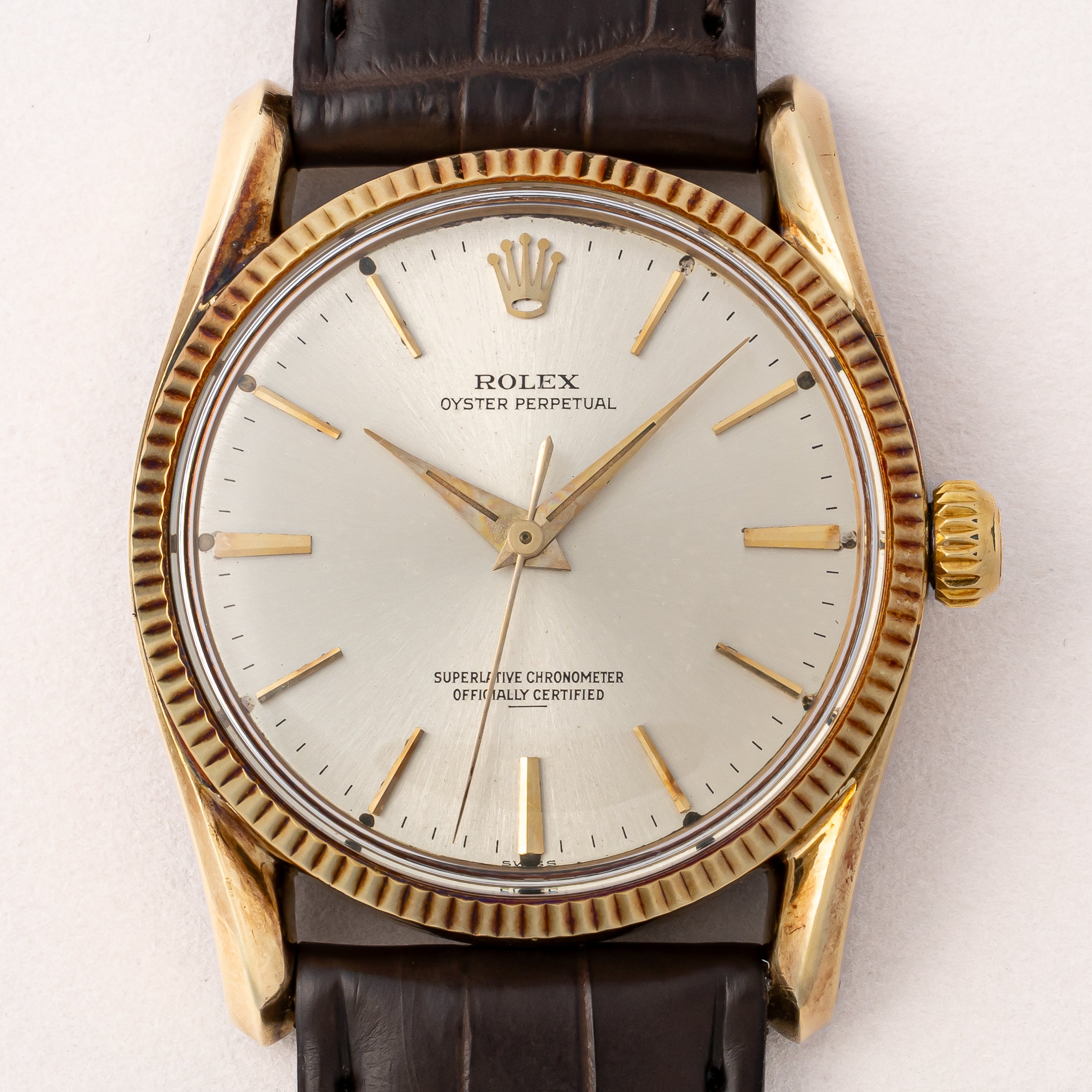 ロレックス オイスターパーペチュアル Ref.1011 1963年製 14KYG ボンベイケース