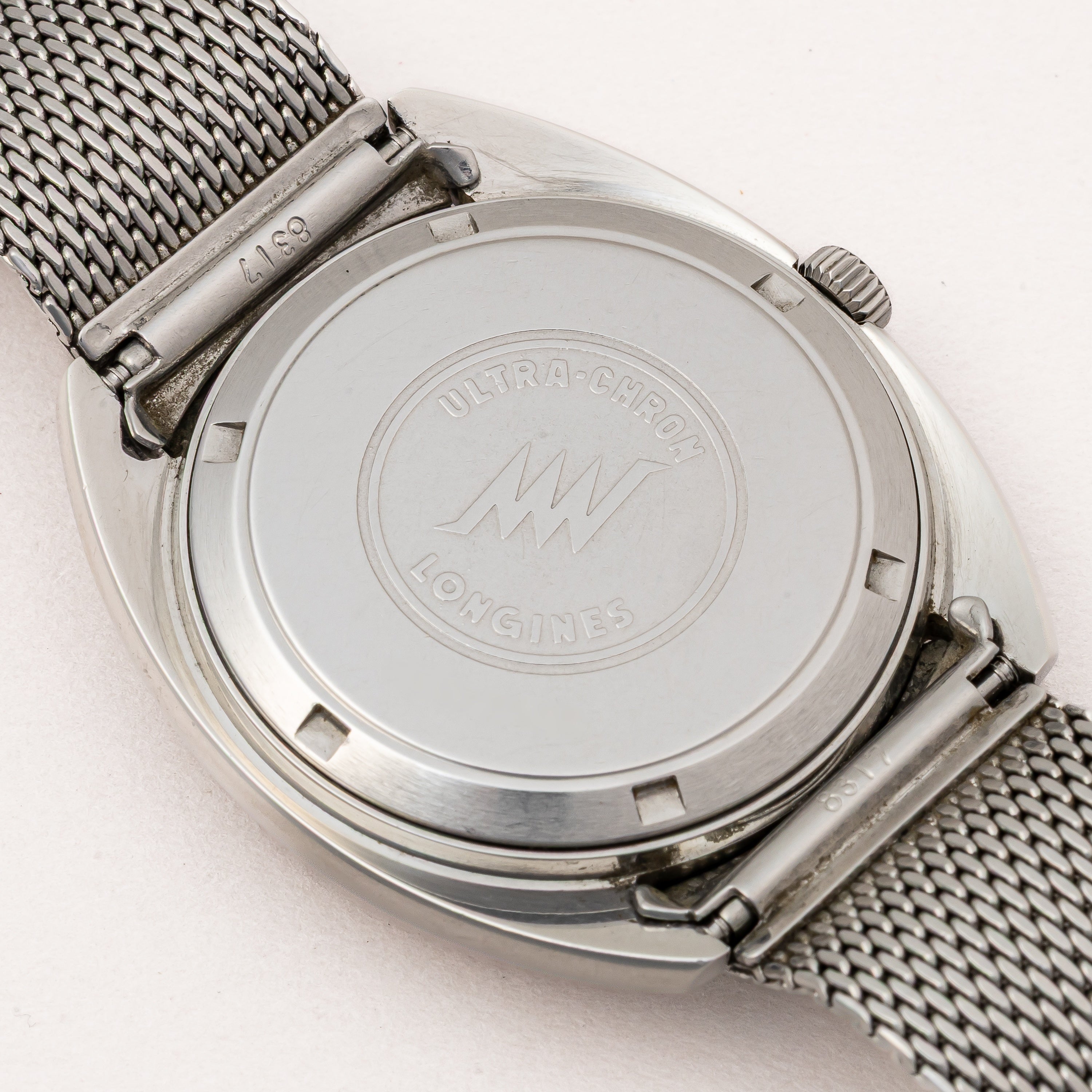 LONGINES ウルトラクロン シルバーダイヤル 純正メッシュブレス付き 10振動自動巻き