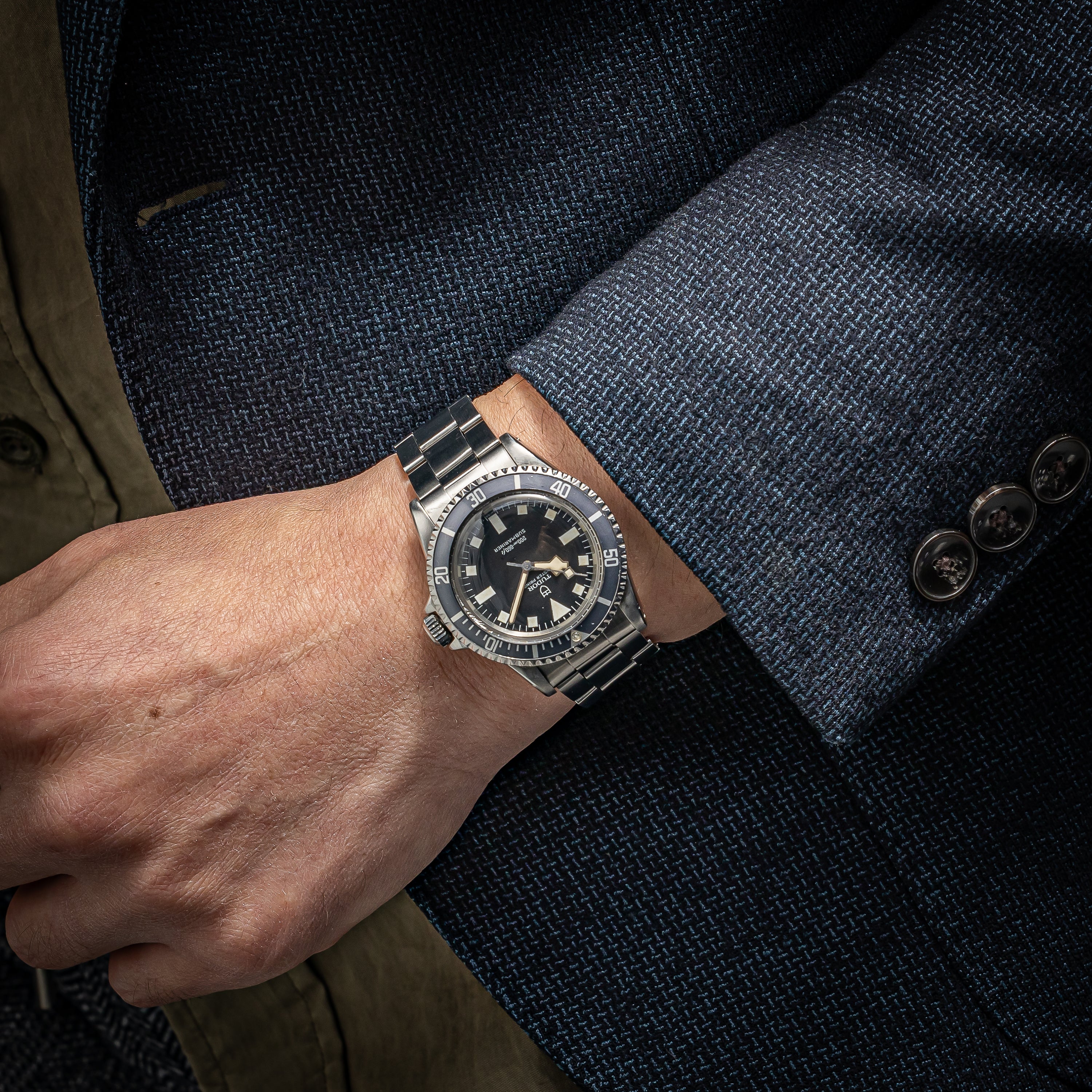 チューダー サブマリーナー 1980年製 スノーフレーク イカサブ ブラック ノンデイト