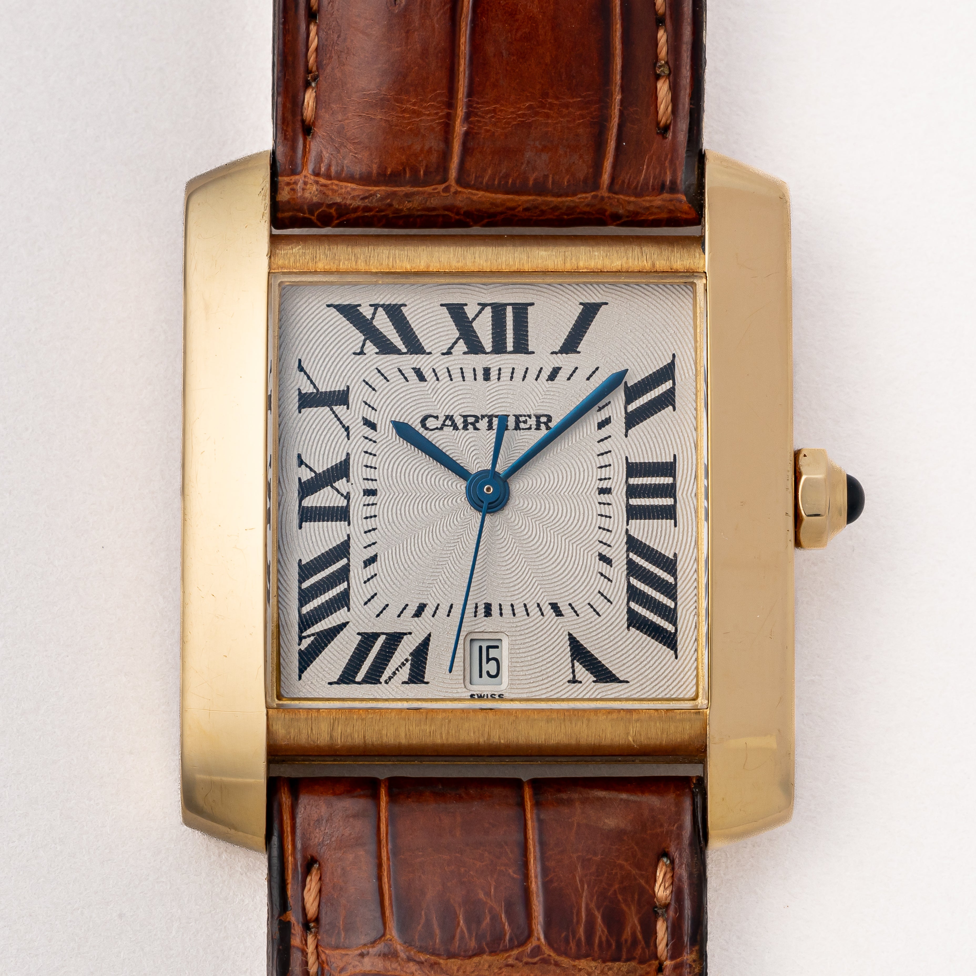 カルティエ タンク フランセーズ 1990年代製 LMサイズ 18金イエローゴールド Ref.1840 ギョウシェダイヤル