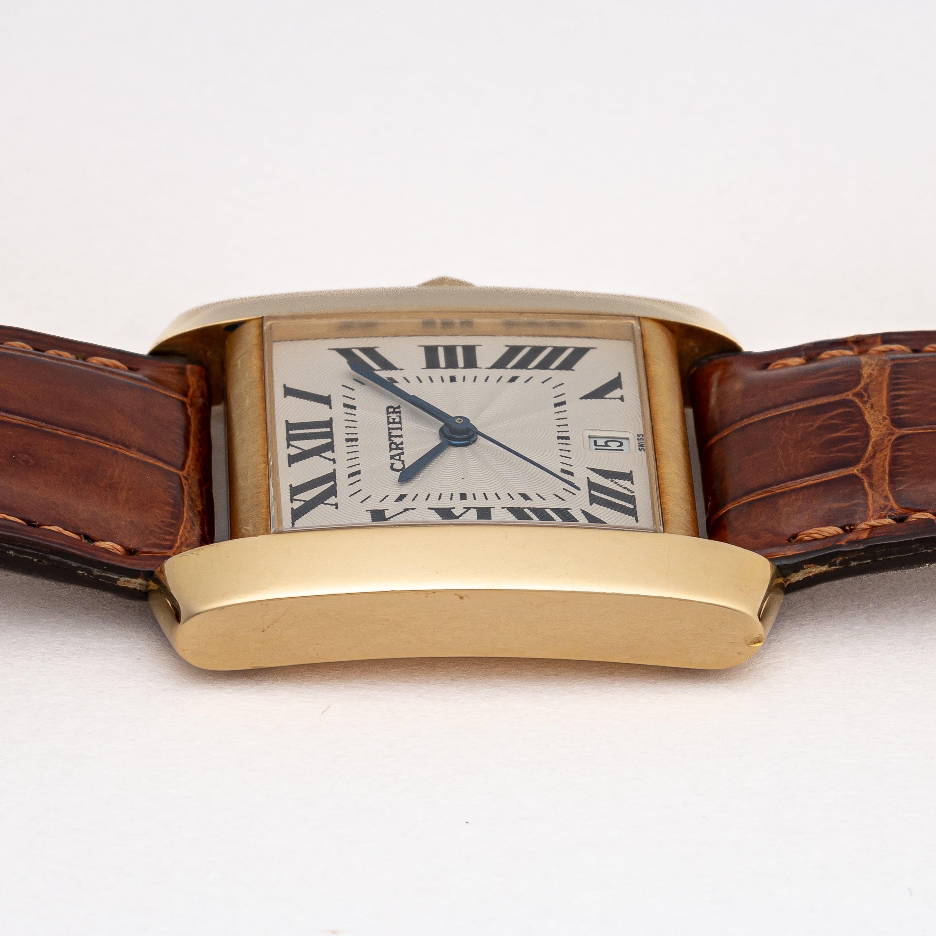 カルティエ タンク フランセーズ 1990年代製 LMサイズ 18金イエローゴールド Ref.1840 ギョウシェダイヤル