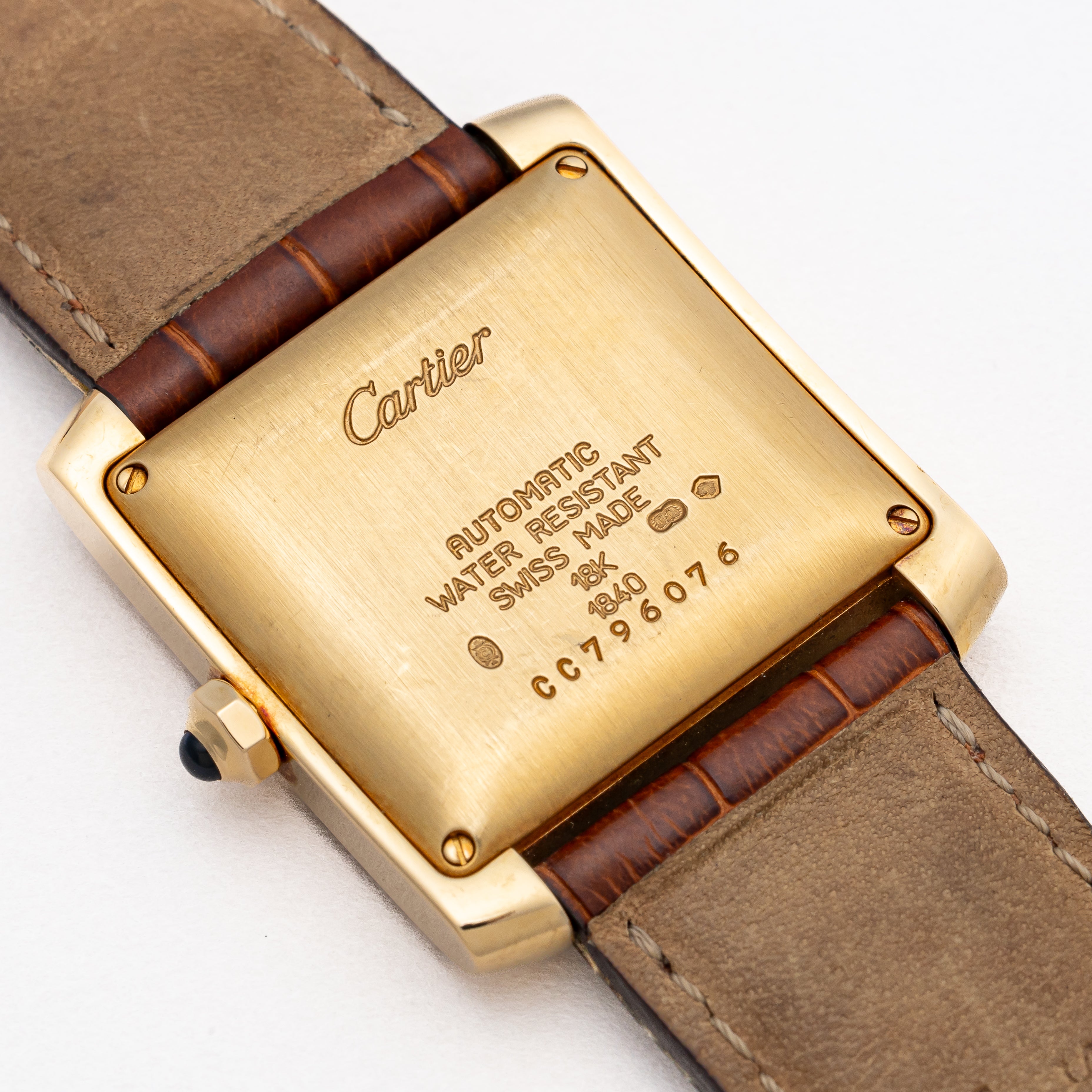 カルティエ タンク フランセーズ 1990年代製 LMサイズ 18金イエローゴールド Ref.1840 ギョウシェダイヤル