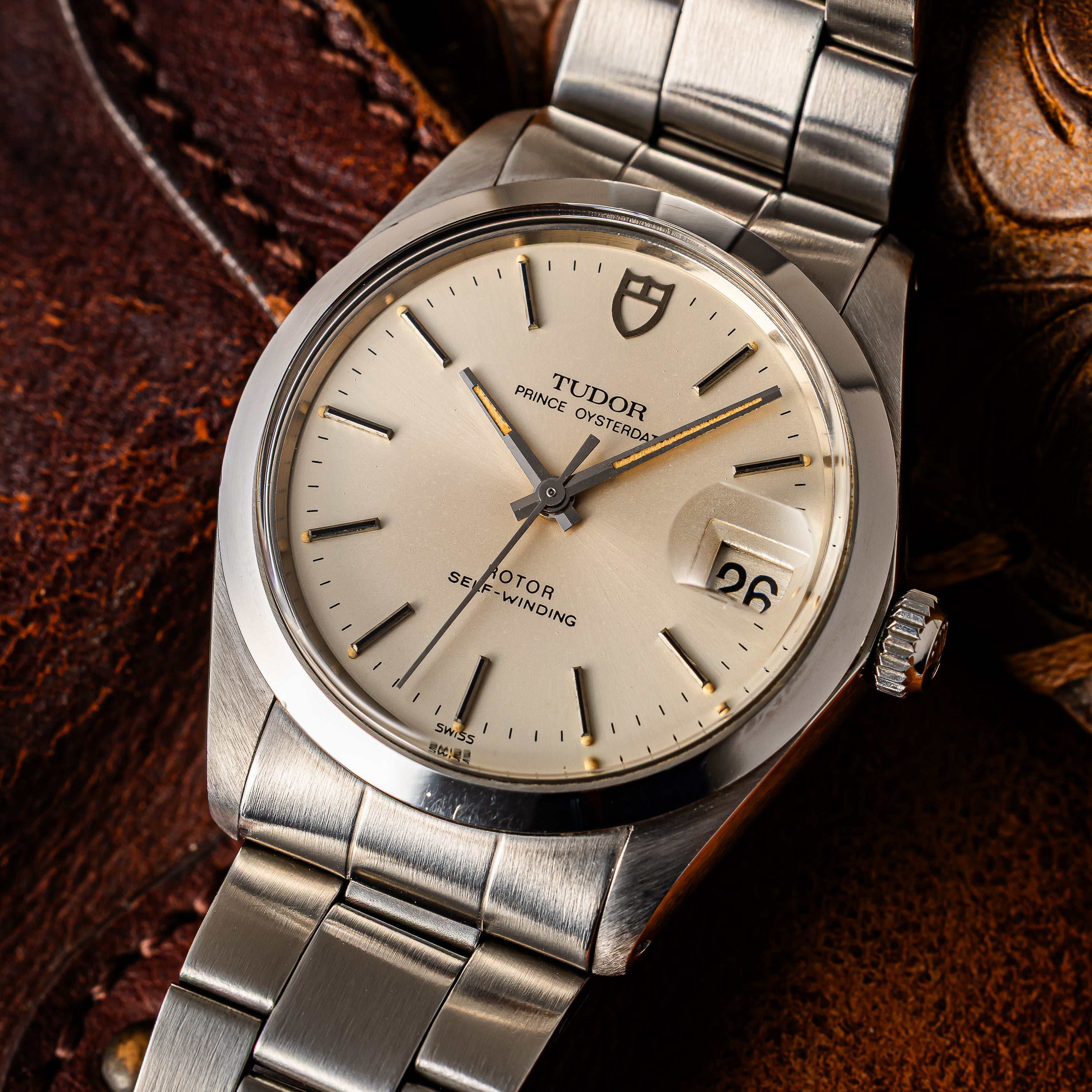 チューダー プリンス オイスターデイト 1984年製 Ref.90520 ロレックス巻きブレス付き 王冠リューズ