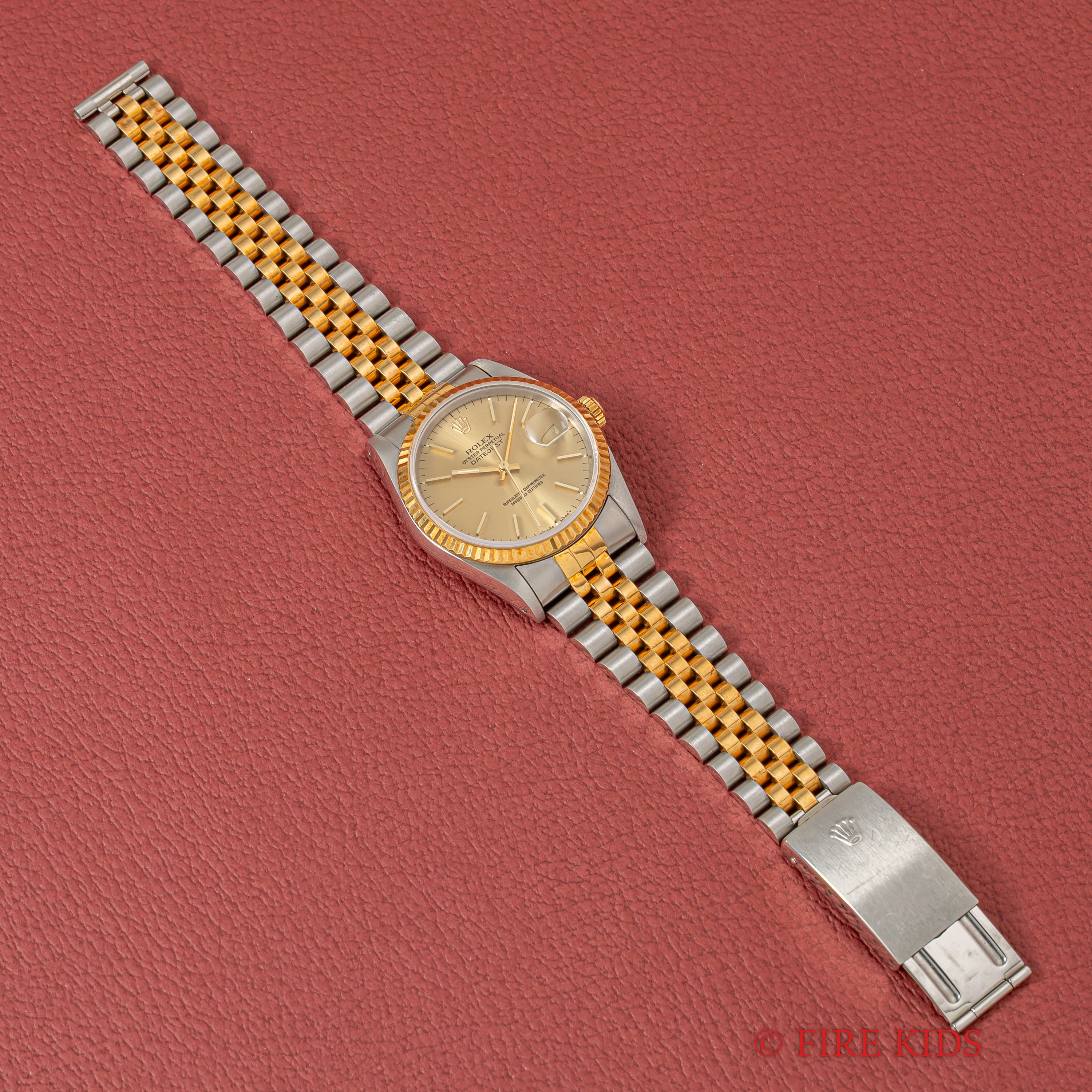 ロレックス デイトジャスト36 コンビ Ref.16233 シャンパンダイヤル 1991年製 箱、ギャランティ、冊子付