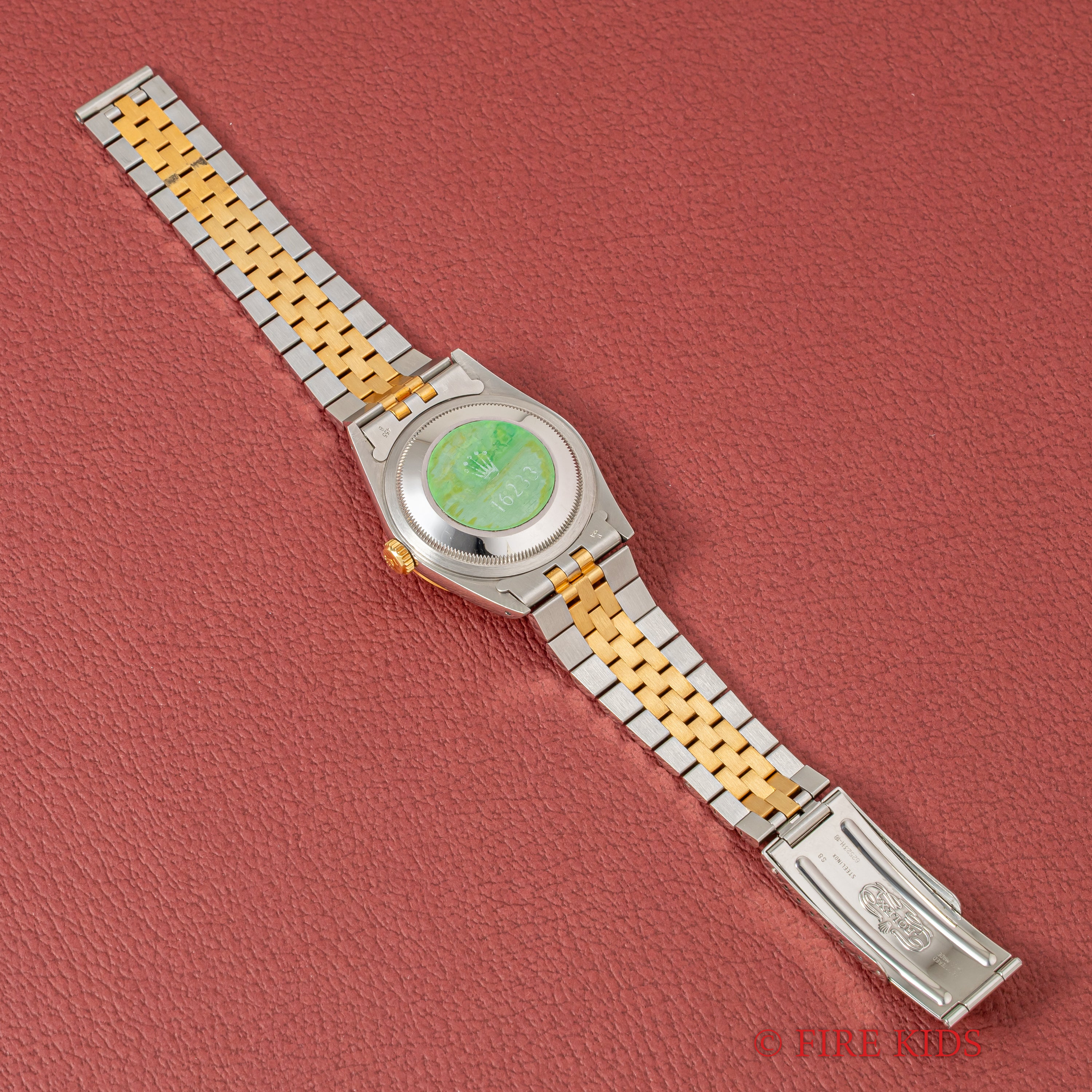 ロレックス デイトジャスト36 コンビ Ref.16233 シャンパンダイヤル 1991年製 箱、ギャランティ、冊子付