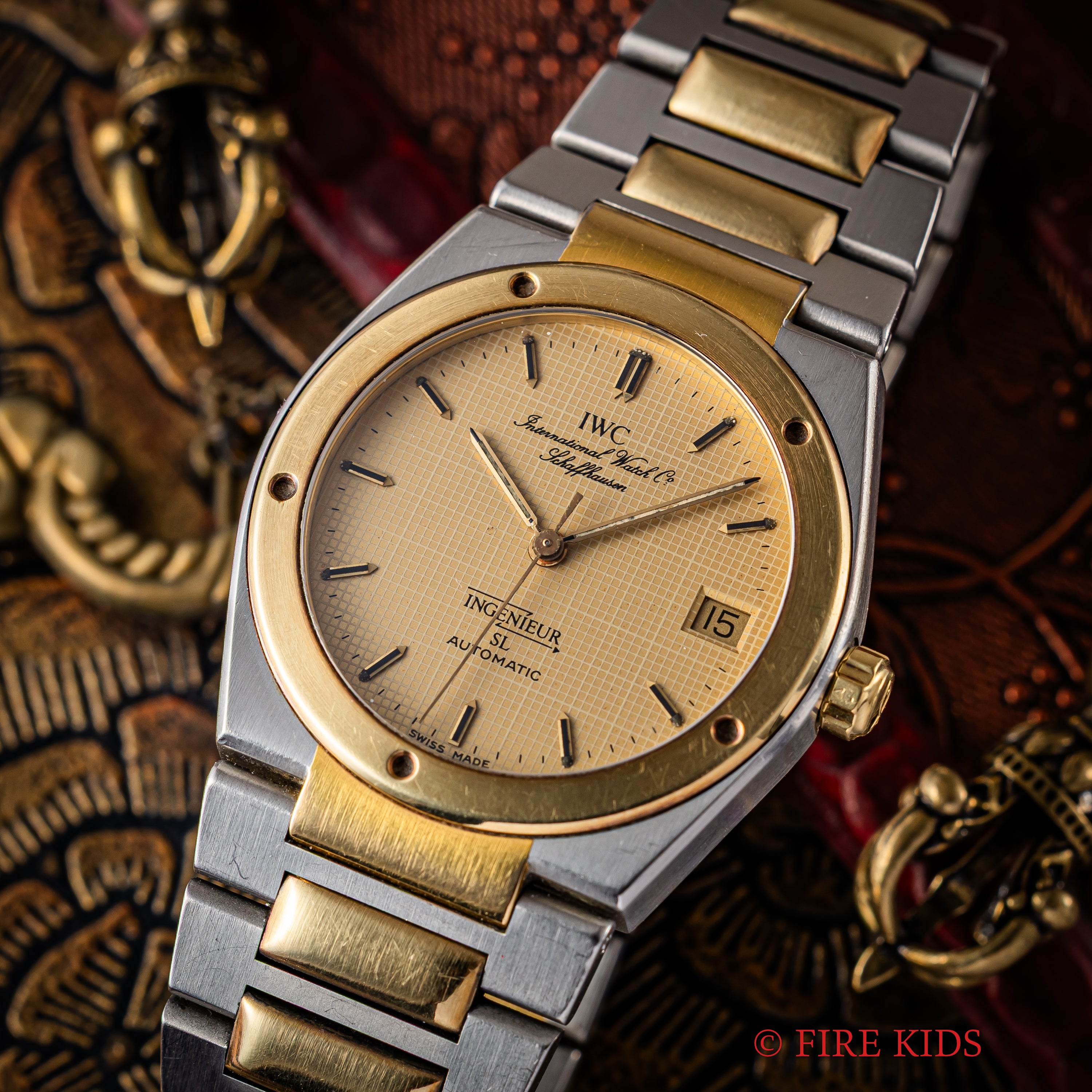 IWC インヂュニアSL 1989年製 Ref.3506 コンビ ジェンタデザイン 耐磁時計 自動巻きクロノメーター